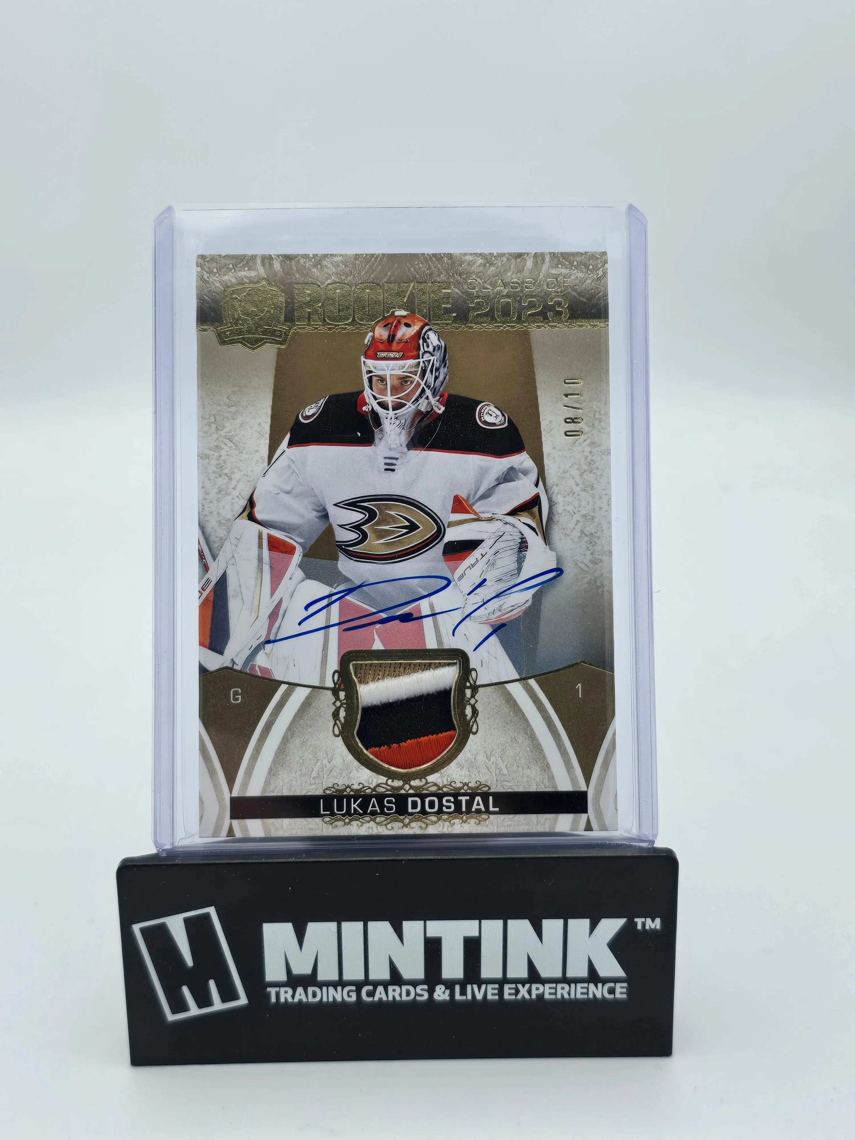 2022-23 Upper Deck The Cup Lukas Dostal Rookie Class of 2023 Patch Auto /10 - Hockey Trading Card for Collectors & Sports Memorabilia Fans