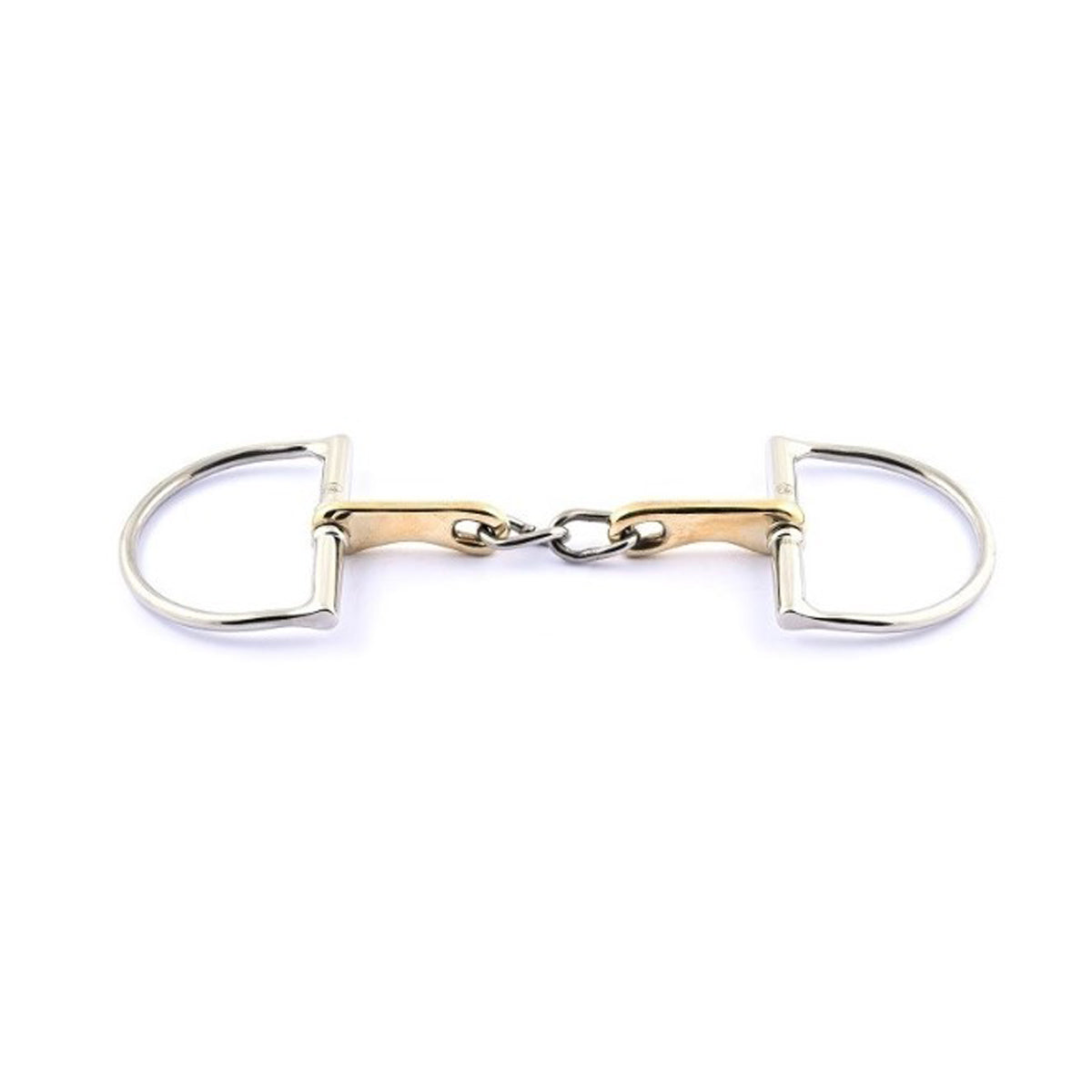Jump'in Dee Ring Bit With Chain - Stainless Steel Horse Bit for Training & Riding - Perfect for Western & English Equestrian Use