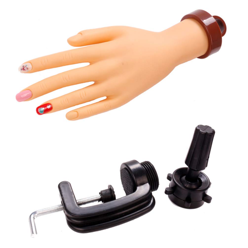 Professional PVC Hand Model for Nail Art Practice - Fake Mannequin Hand for Nail Technicians & Students - Perfect for Salon Training, Photography & Display