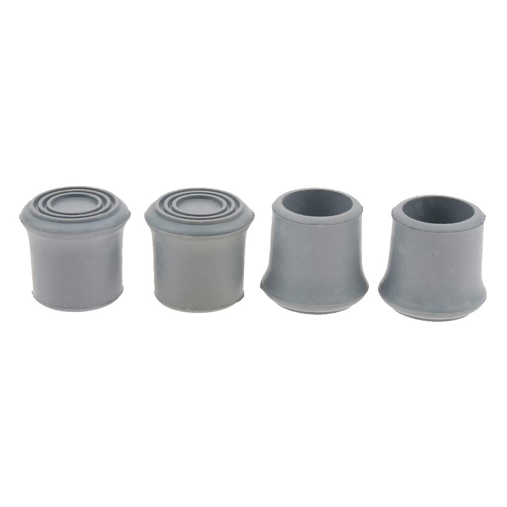 MERIGLARE 4-Pack 25mm Trekking Pole Rubber Tips - Durable Asphalt Walking Pads for Hiking Sticks | Perfect for Urban Walking, Trail Hiking & Outdoor Adventures