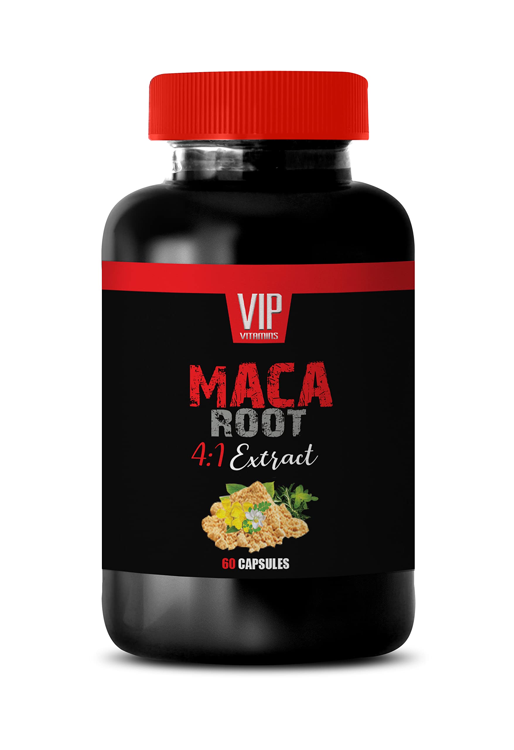 Premium Maca Root 4:1 Extract Capsules for Men & Women - 60 Count - Natural Energy & Vitality Supplement - Supports Hormonal Balance, Stamina & Libido - Perfect for Fitness, Workout Recovery & Daily Wellness
