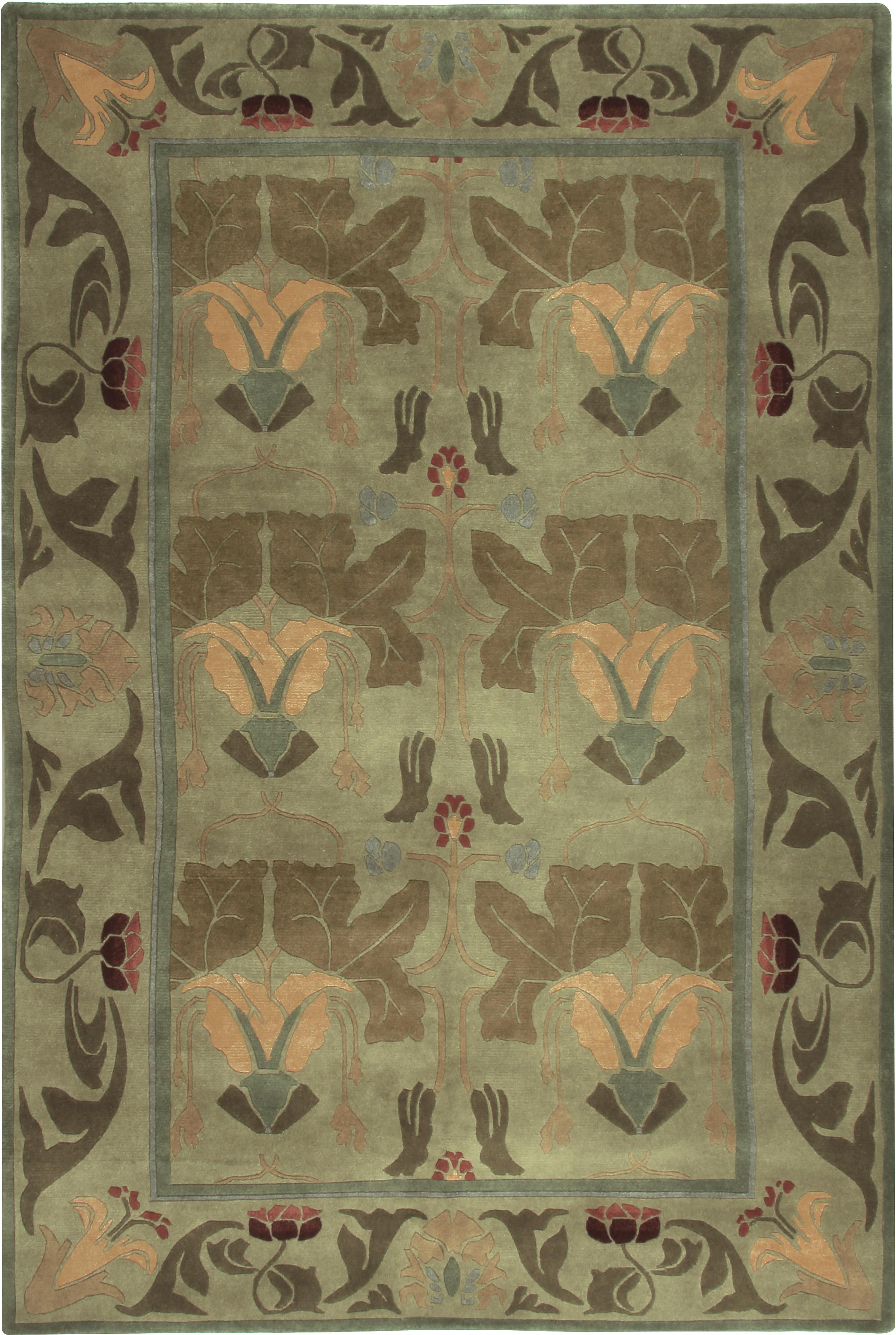 Morris Lily Rug - Soft Floral Area Rug for Living Room, Bedroom, and Nursery - Non-Slip Comfortable Home Decor