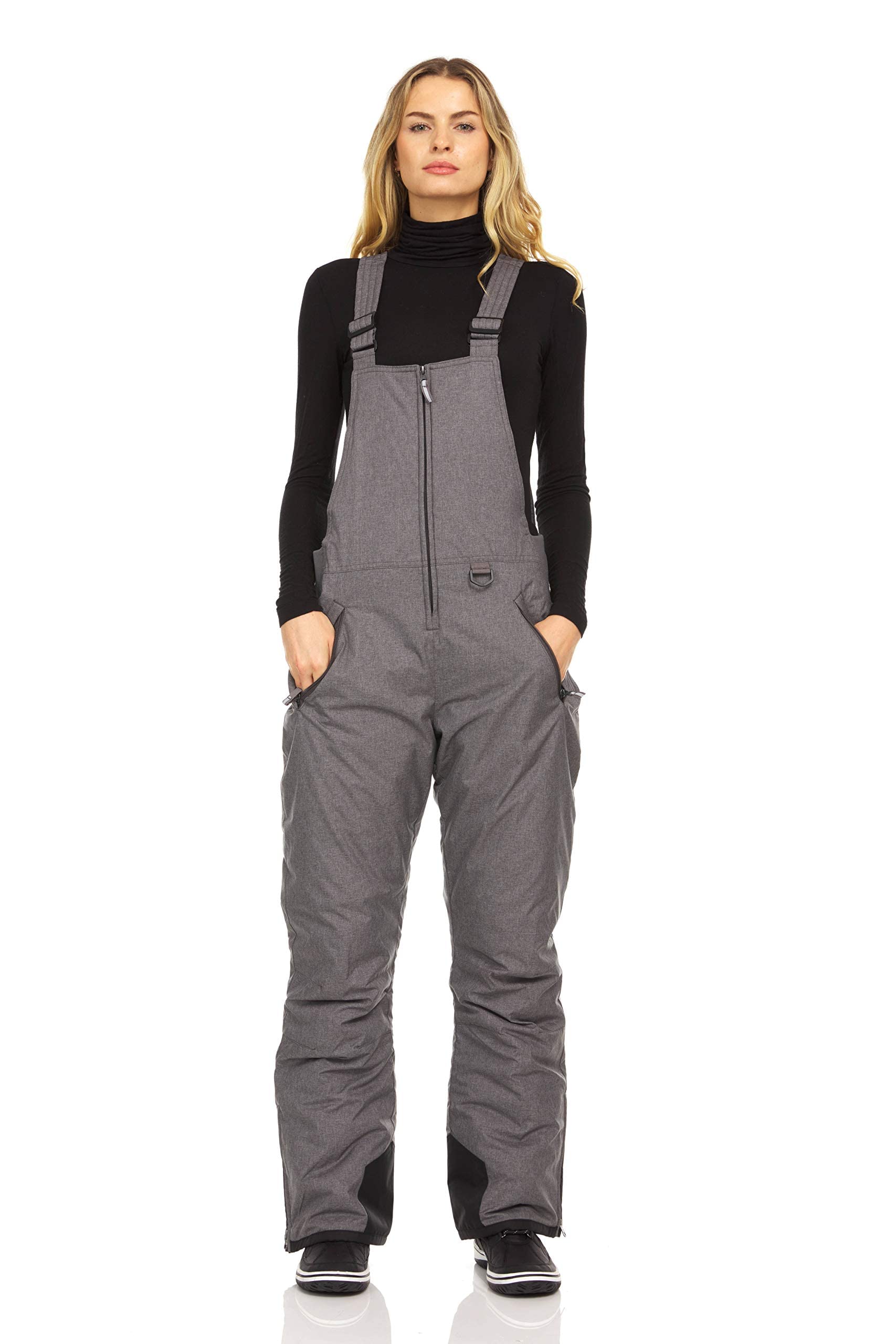 Arctic Quest Women's Insulated Waterproof Snow Bibs - Water-Resistant Ski Pants for Snowboarding & Winter Sports - Warm & Comfortable Overalls for Outdoor Adventures