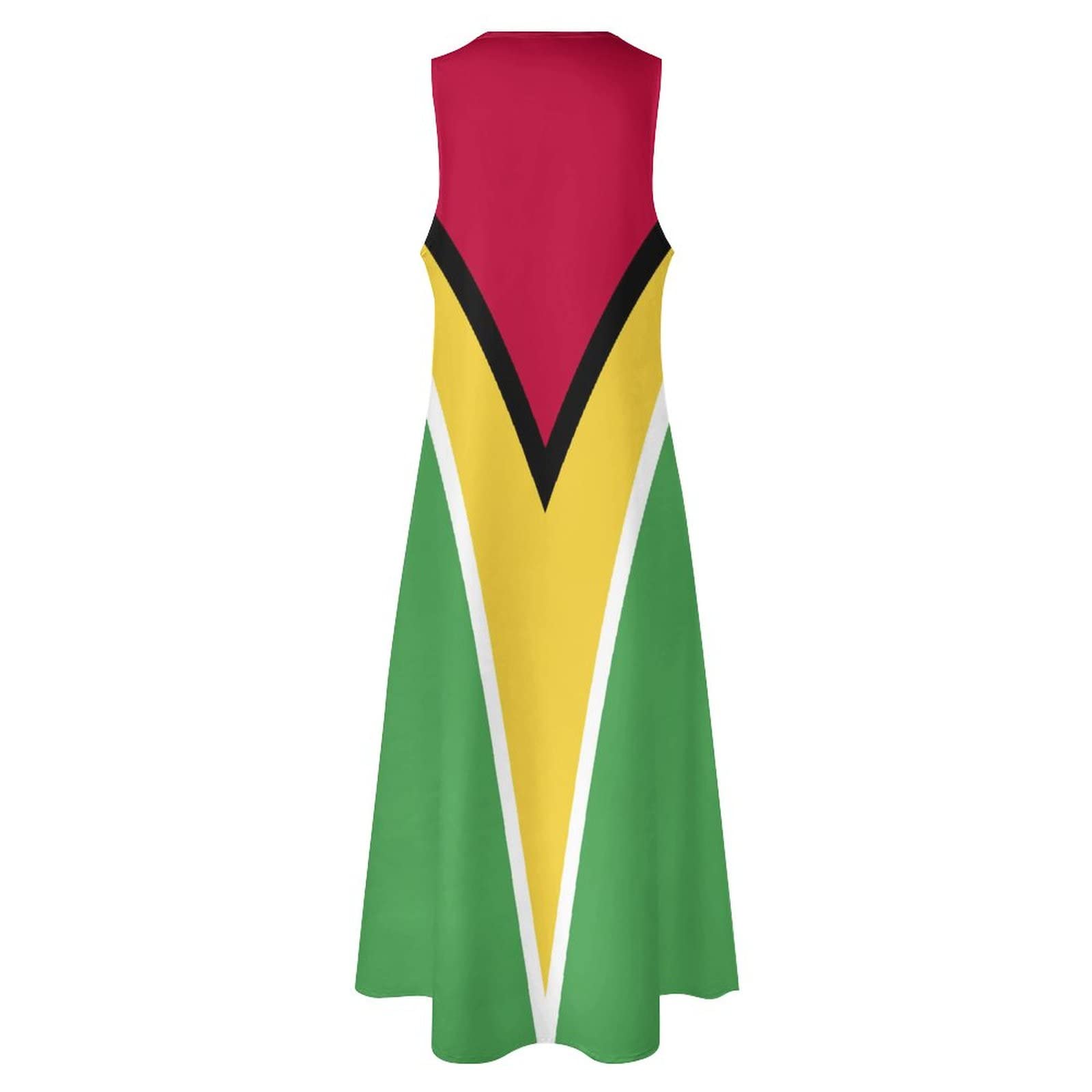 2022 Women's Summer Dresses - Guyana Flag Print Casual Loose Beach Dress for Vacation, Party & Outdoor Activities | Flowy Comfortable Sundress