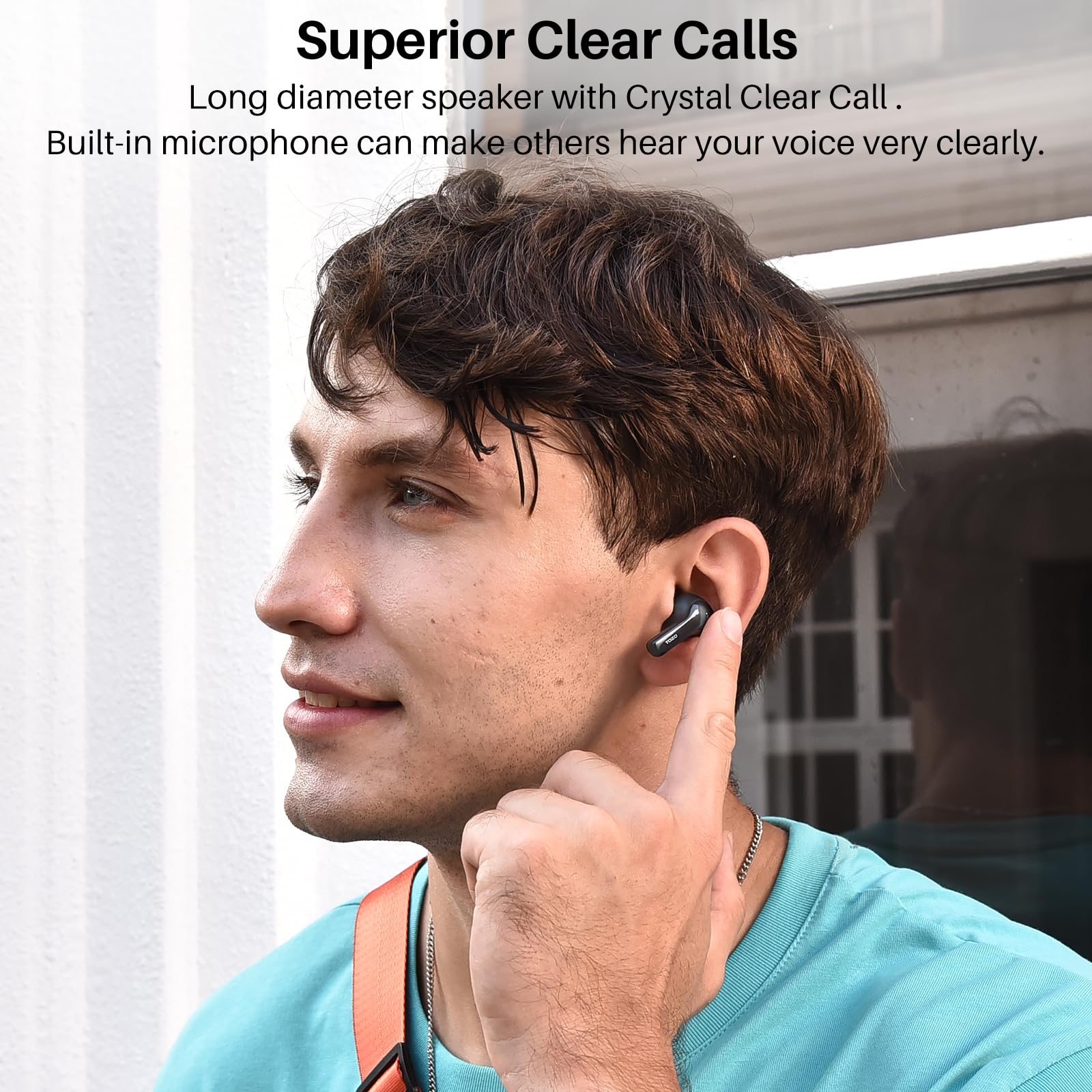 TOZO S5 Smartwatch with Bluetooth Calling, Fitness Tracker with Heart Rate Monitor & Sport Modes - Black | A2 Wireless Earbuds for Running, Workouts & Daily Use