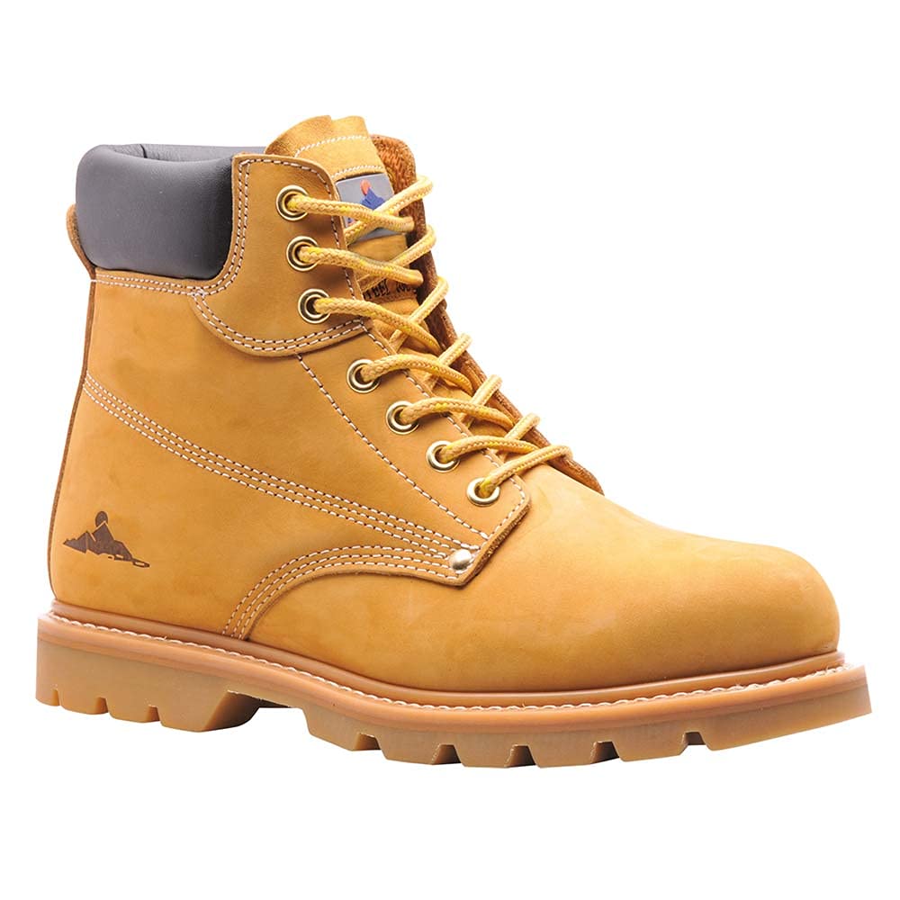Portwest Welted Safety Boot SB 45/10.5 - Steel Toe Cap Protective Work Boots for Men | Heat & Slip Resistant | OSHA Compliant | Ideal for Construction, Warehouse & Industrial Work Environments