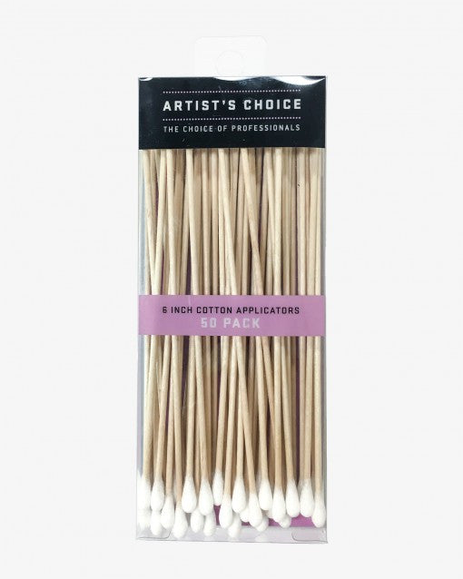 6 Inch Cotton Swabs with Wooden Sticks - 300 Count, Soft & Gentle for Ear Cleaning, First Aid, Makeup Application, Crafts & Baby Care