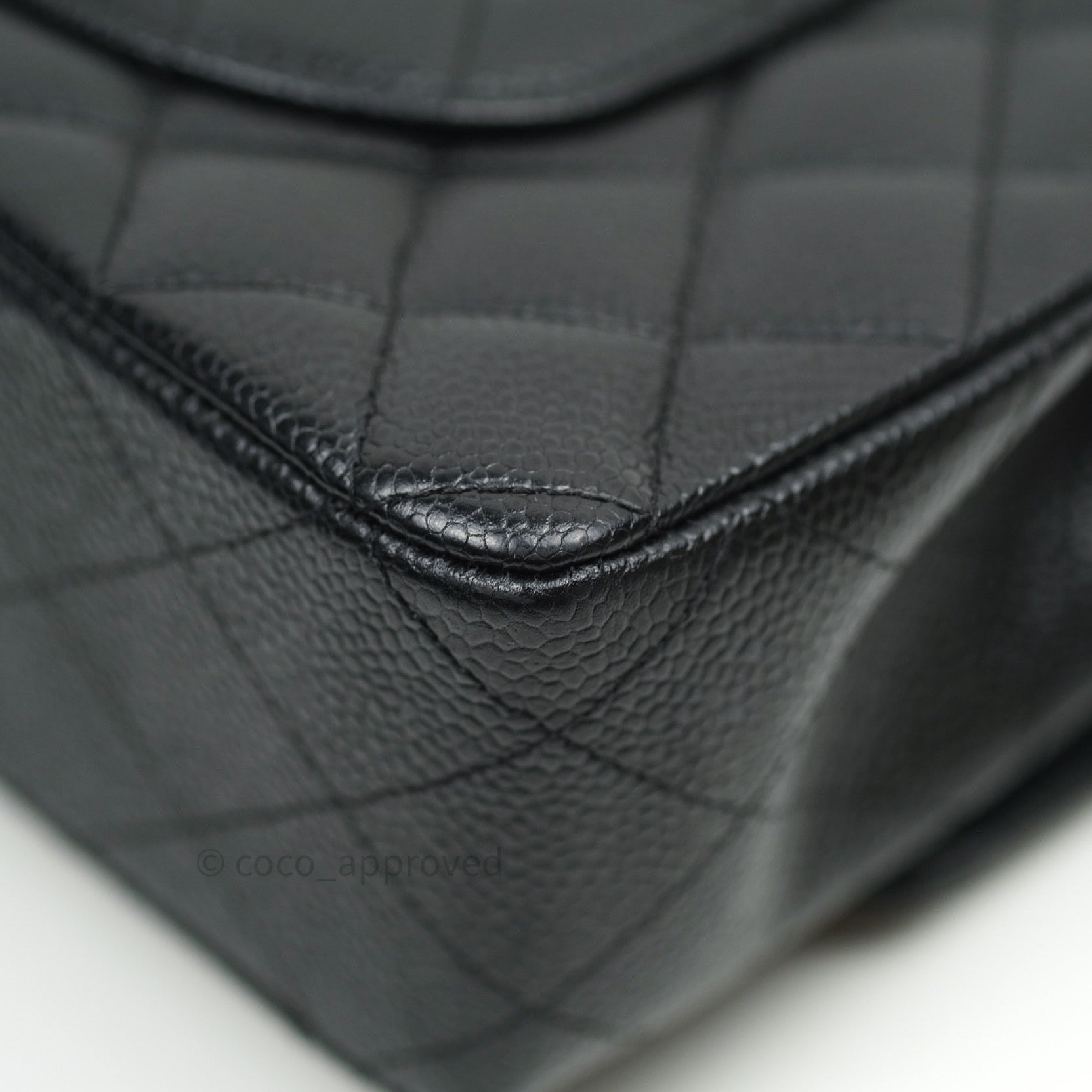 Chanel Classic M/L Medium Double Flap Bag in Black Caviar Leather with 24K Gold Hardware - Luxury Handbag for Women, Perfect for Work, Evening Events & Special Occasions