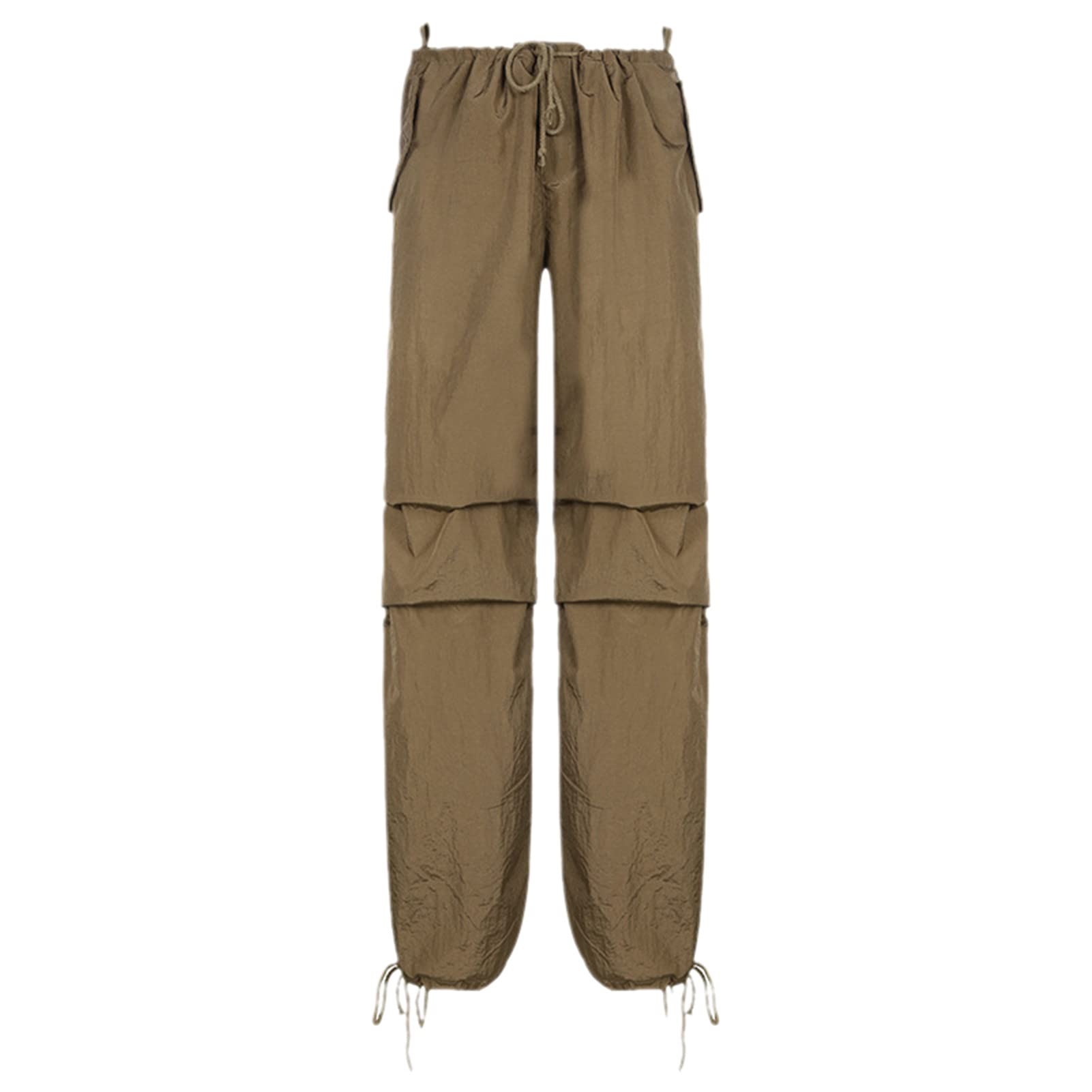YXZSMJP Women's Thin Pleated Drawstring Wide Leg Pants - Loose Fit Casual Trousers for Plus Size - Perfect for Office, Travel & Everyday Wear