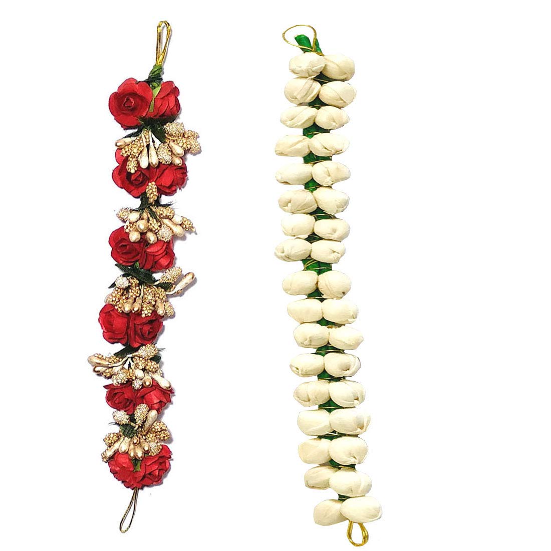 GadinFashion™ Floral Hair Jewelry Set - 2-Pack Multicolor Hair Clips & Gajra for Women & Girls | Perfect for Weddings, Parties & Festivals