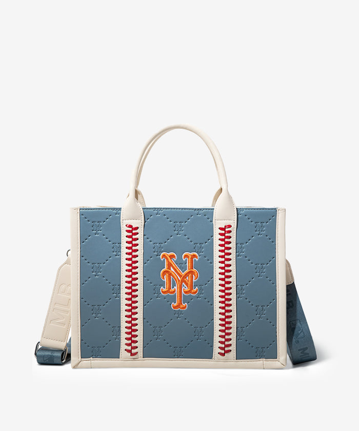 MLB New York Mets Official Licensed Baseball Tote Bag - Durable Stitched Design for Game Day, Beach & Shopping