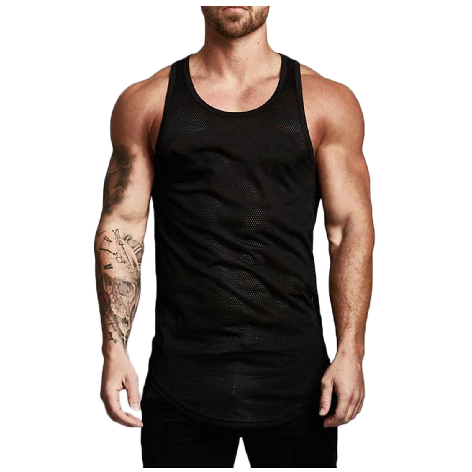 Men's Breathable Mesh Motorcycle Vest - Round Neck Casual Vest Top for Riding & Outdoor Activities | Lightweight Comfortable Biker Gear for Summer & Daily Wear