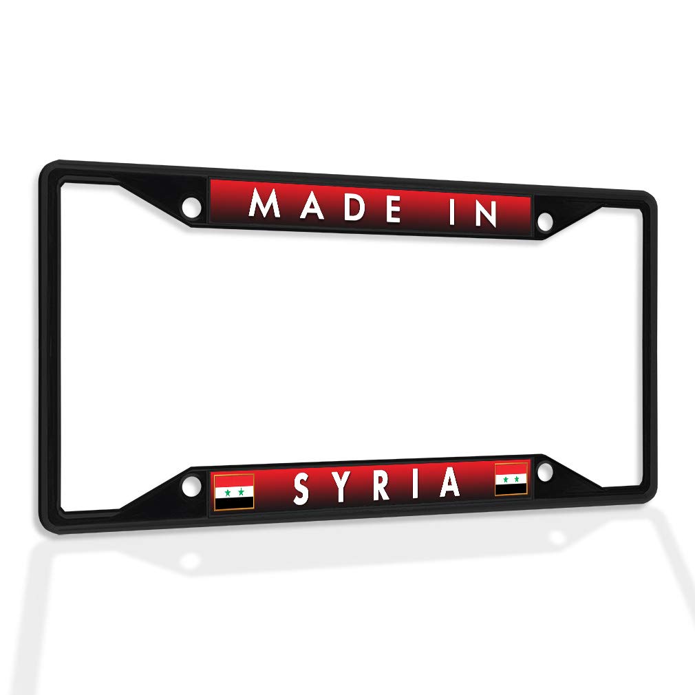 Sturdy Metal Insert License Plate Frame - Weatherproof & Durable Car Accessory (Black, 4 Holes) - Perfect for Protecting License Plates from Rust & Damage in All Weather Conditions