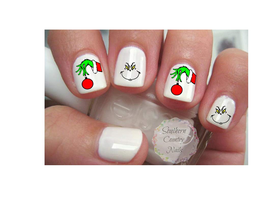Festive Christmas Nail Decals - Holiday Nail Art Stickers for Fingernails - Perfect for Parties, Gifts & Winter Nail Designs