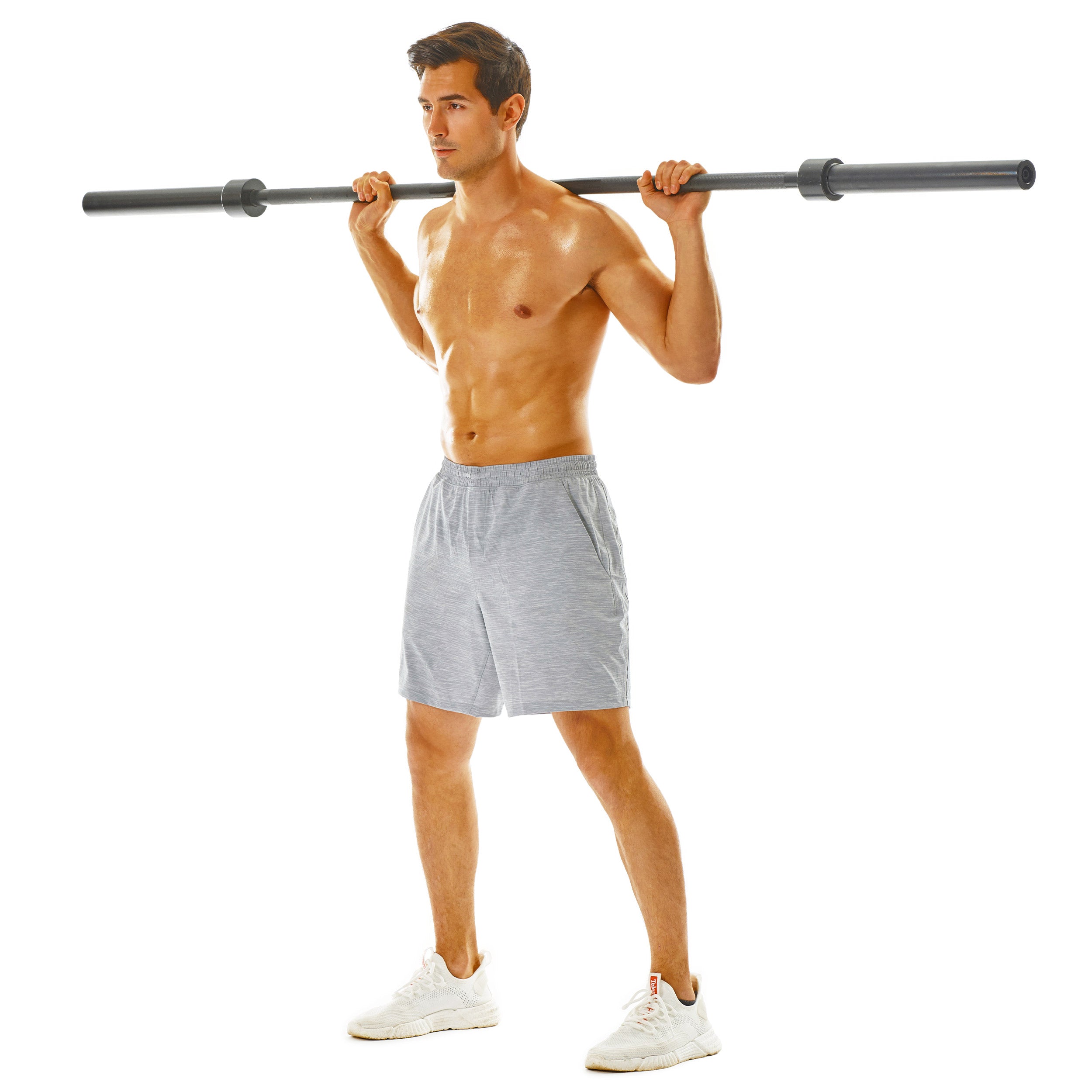 PRCTZ 7 ft Olympic Barbell with 2 Sleeve Diameter - Professional Weightlifting Bar for CrossFit, Powerlifting & Home Gym Training - Perfect for Strength Training, Deadlifts, Squats & Bench Press