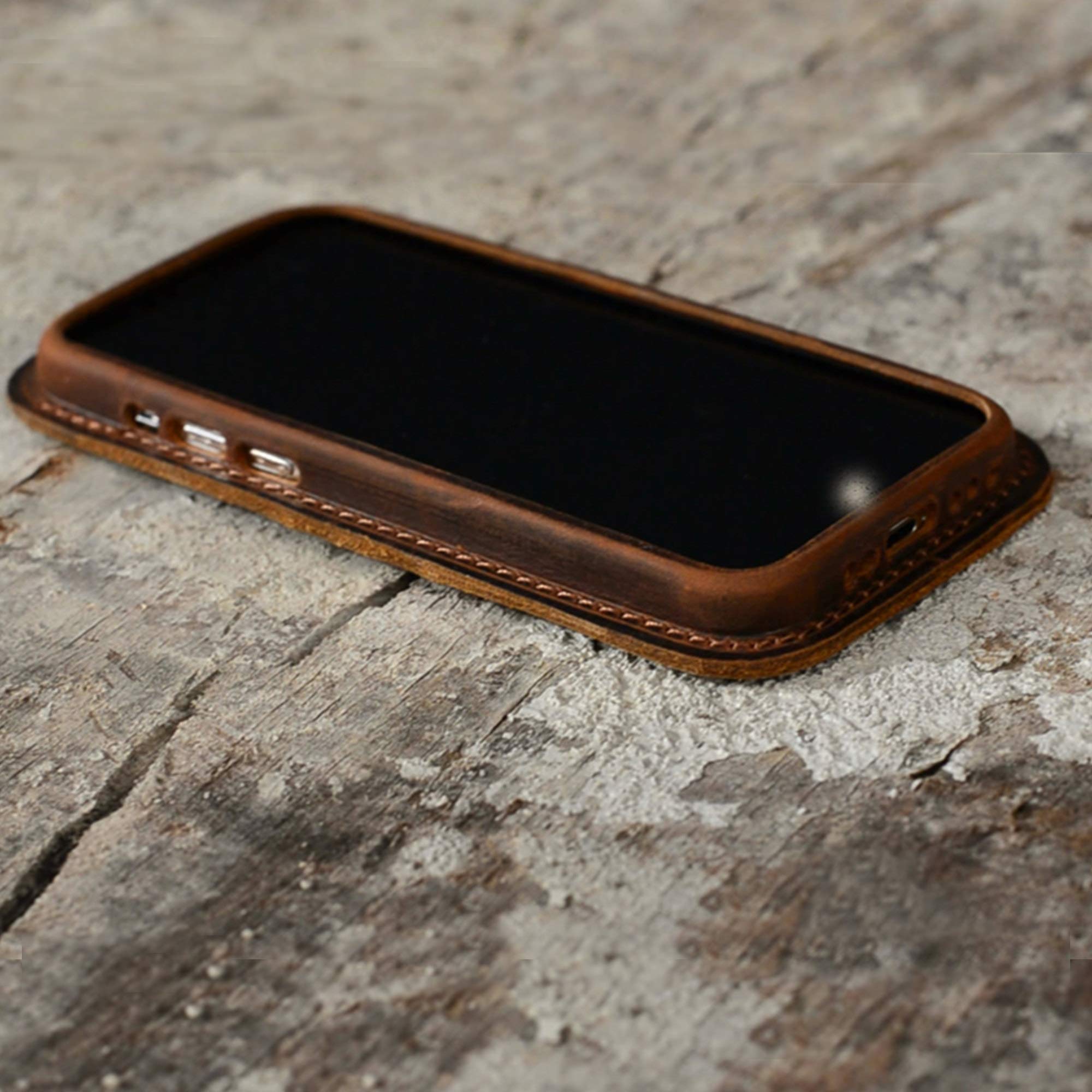Premium Genuine Leather Case for iPhone 12 Pro Max (6.7-inch) - 5G Compatible (2020 Model) - Luxury Brown Protective Cover - Perfect for Business Professionals & Daily Use