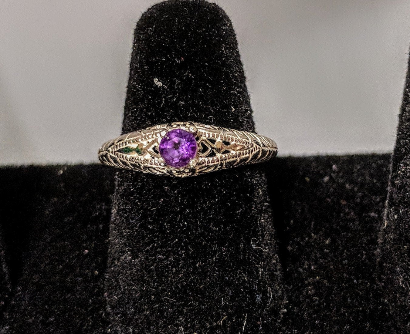 Custom Engraved Heart Ring with Natural Gemstones - Sterling Silver, Garnet, Amethyst, Citrine, Peridot & Topaz | Personalized Jewelry Gift for Women | Perfect for Anniversaries, Valentine's Day & Romantic Occasions