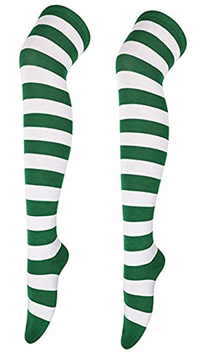 Striped/Green&white