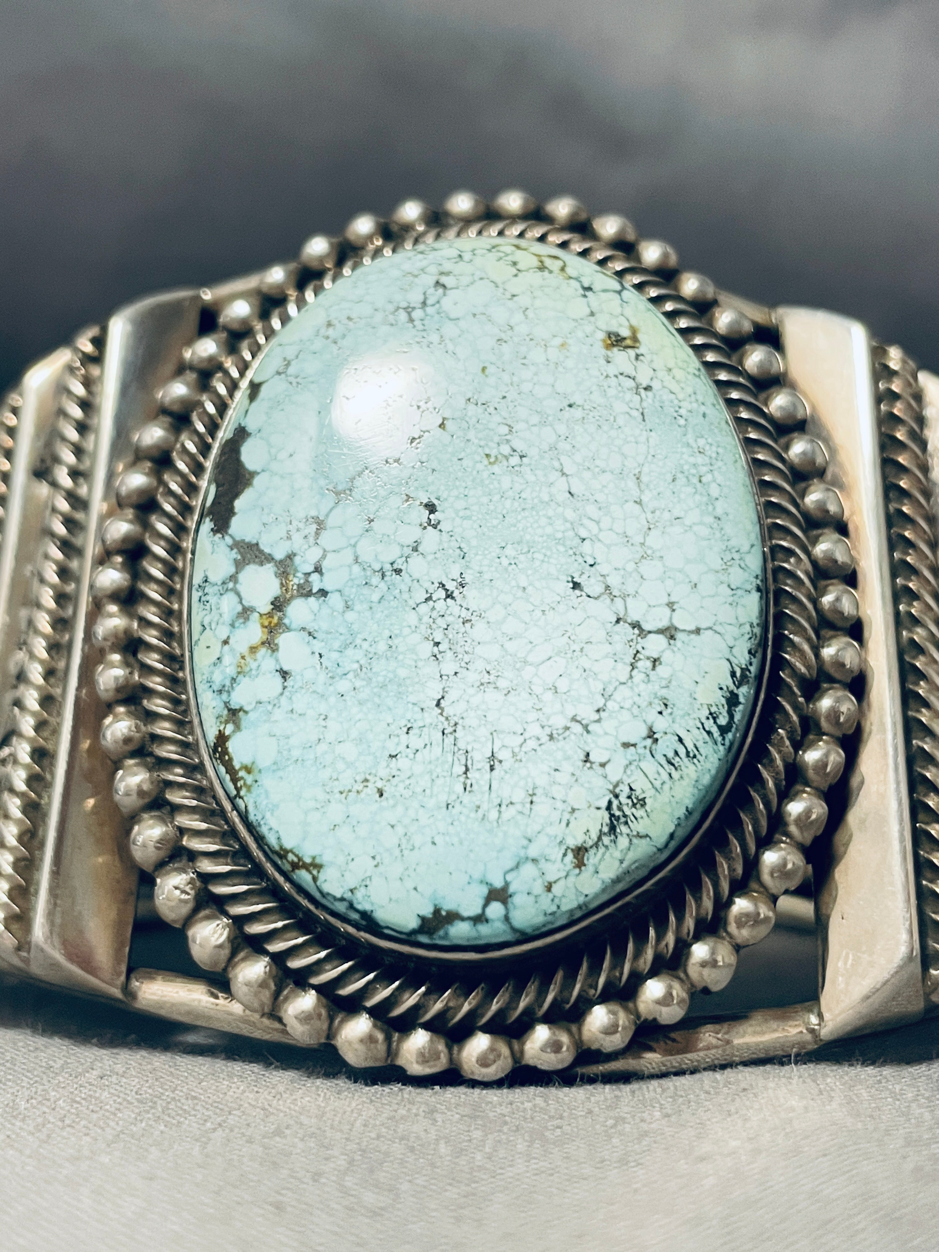 134g Genuine Navajo Dry Creek Turquoise Sterling Silver Bracelet - Handmade Native American Jewelry for Women, Boho Chic Accessories, Gift for Her, Perfect for Weddings & Special Occasions