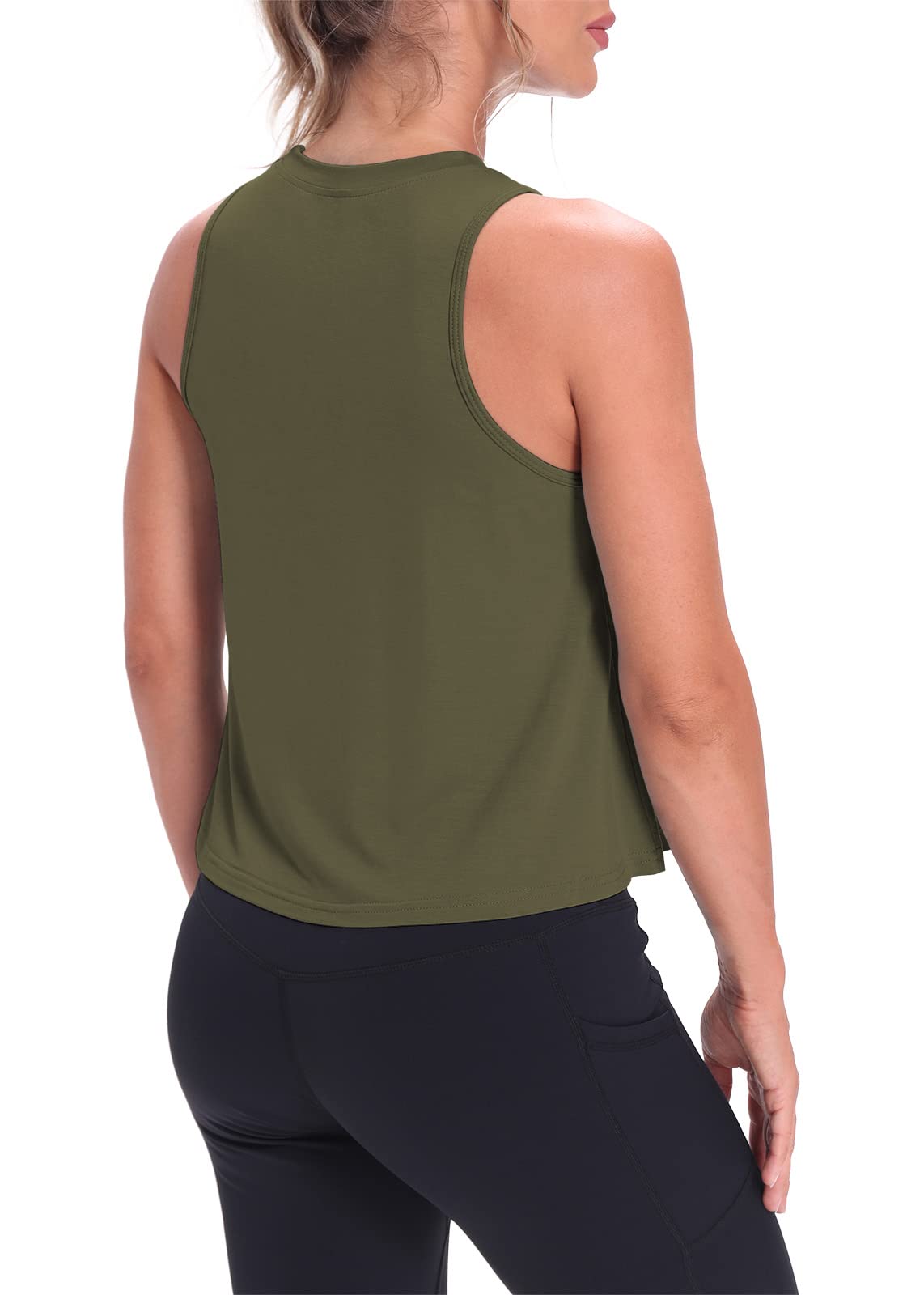 Women's Mippo Crop Tops - Breathable Workout Shirts & Flowy Athletic Tank Tops for Yoga, Running & Gym | Summer Fitness Apparel