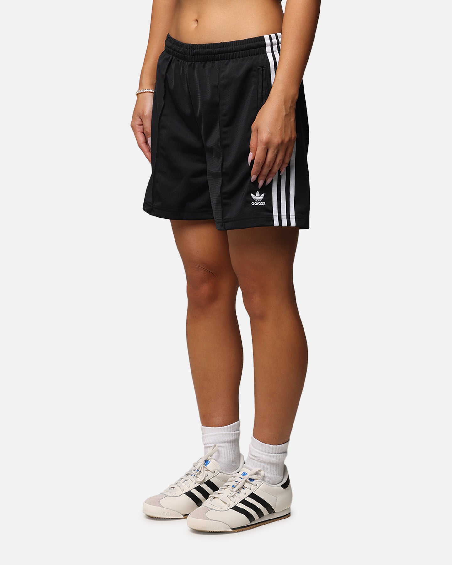 Adidas Women's Firebird Track Shorts - Black Athletic Running Shorts for Workouts, Gym & Casual Wear