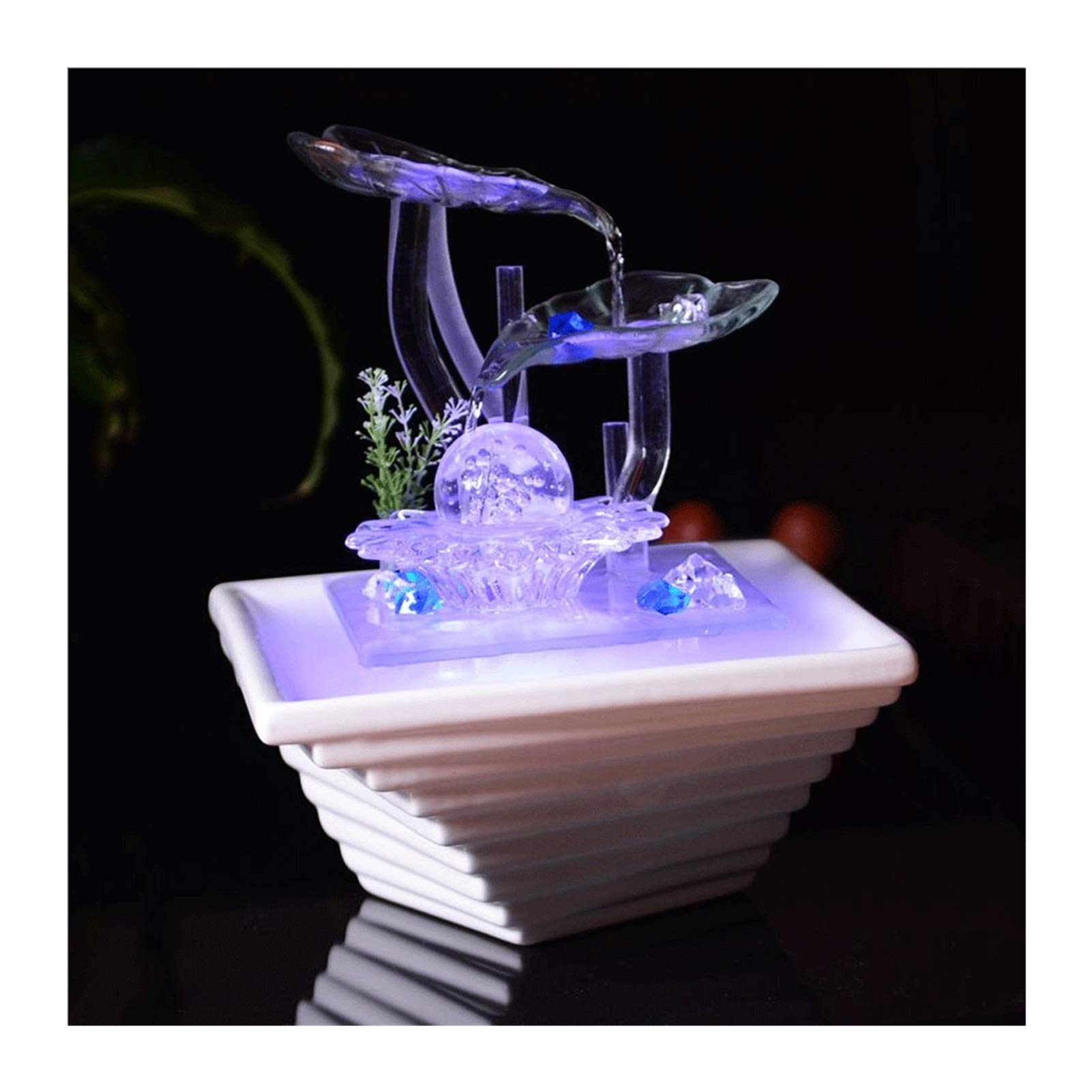 NNR Crystal Ball Tabletop Fountain - Small Decorative Water Fountain for Home, Office, Bedroom & Living Room Desk Decor | Relaxing Zen Water Feature for Stress Relief & Meditation (Color: Type A)