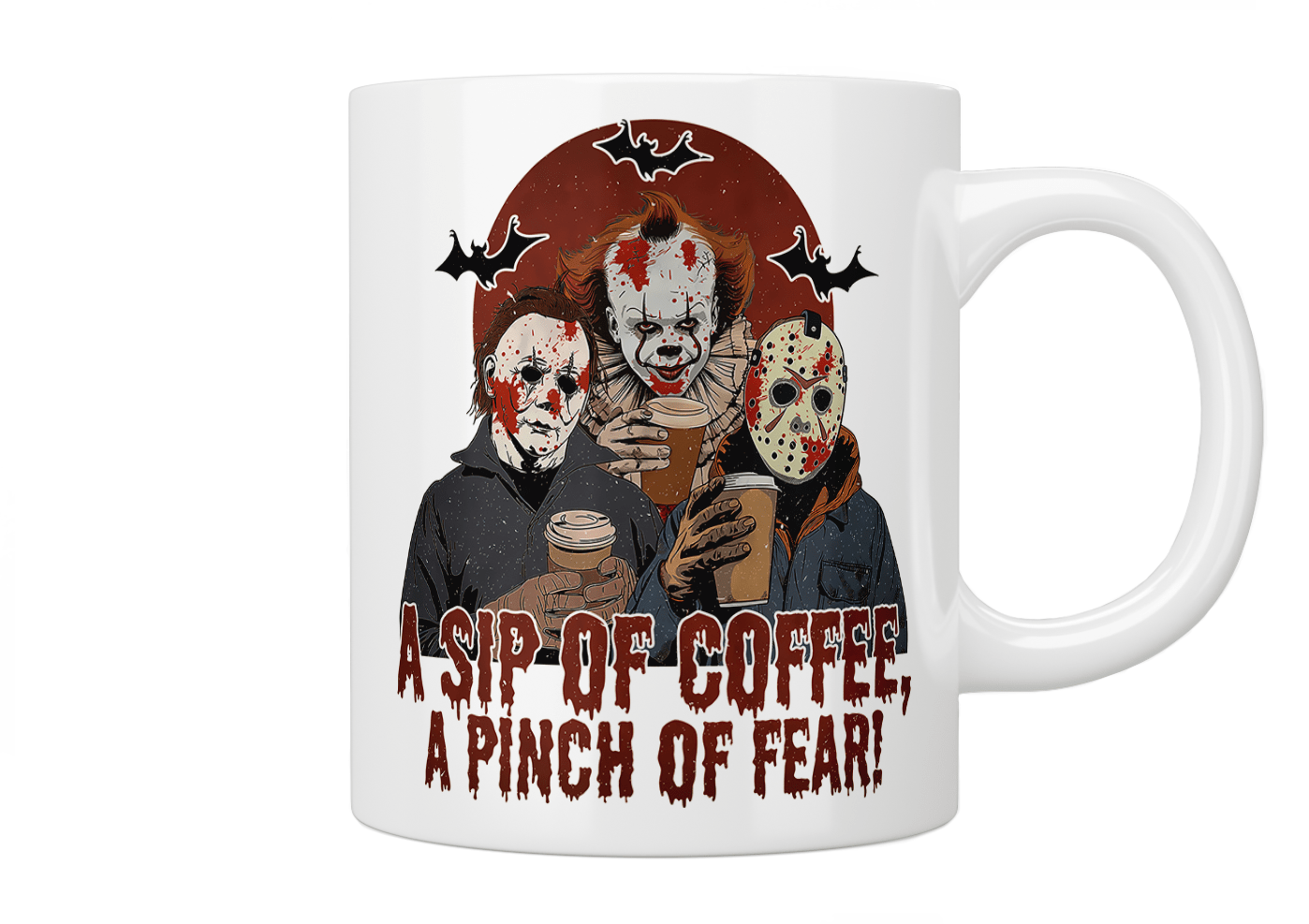Funny Horror Coffee Mug - Perfect for Halloween Gifts, Office Humor & Horror Movie Fans - Unique Ceramic Cup for Coffee, Tea & Hot Drinks