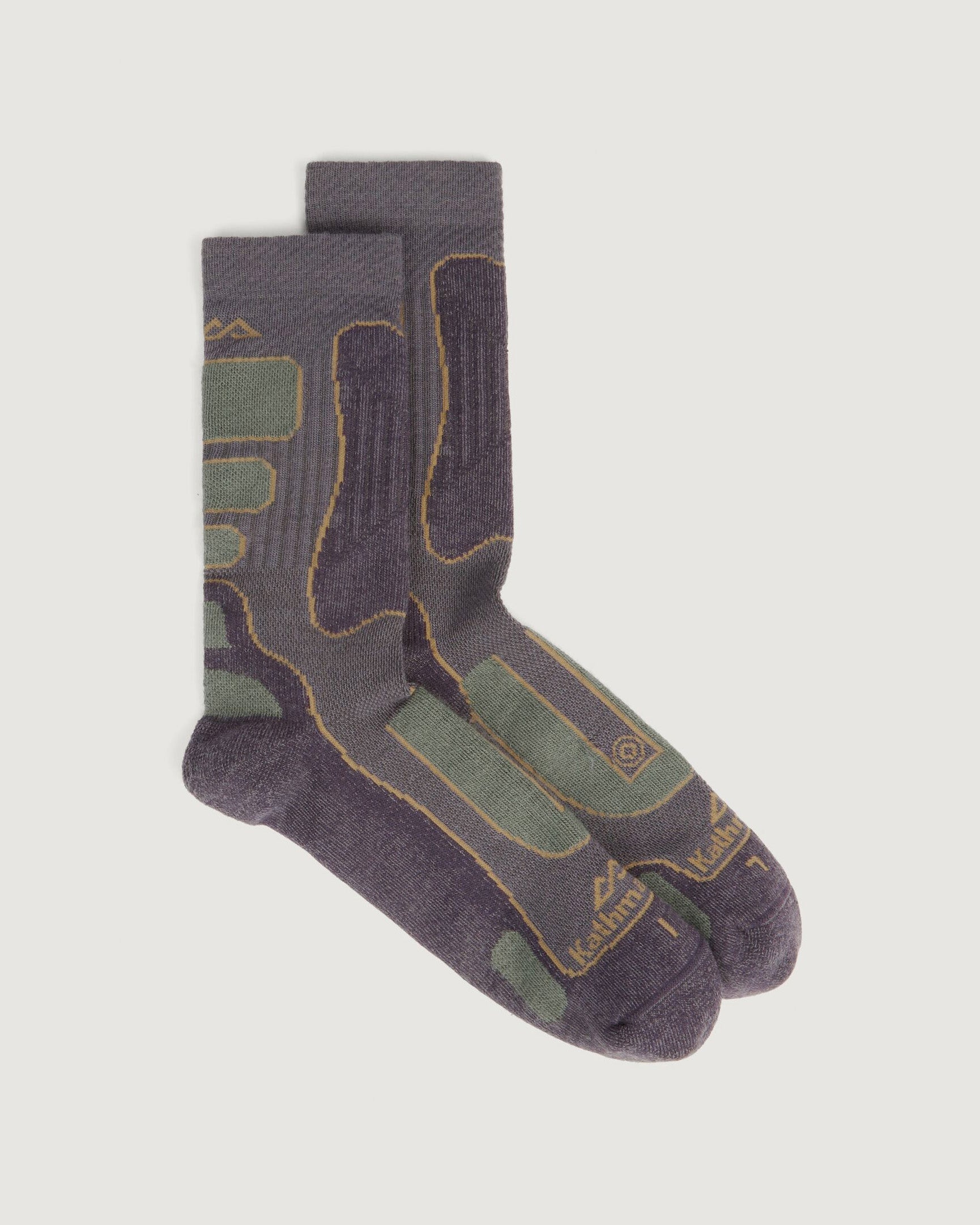 NuYarn Ergonomic Hiking Socks for Men & Women - Breathable, Cushioned, Moisture-Wicking (Dusk/Thyme/Golden Oak) - Perfect for Trail Running, Backpacking & Outdoor Adventures