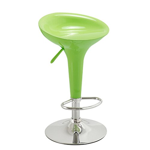 Green Adjustable Bar Stool 38-78cm Height - Modern Kitchen Counter Stool, Pub Stool & Dining Chair for Home, Restaurant & Cafe Use