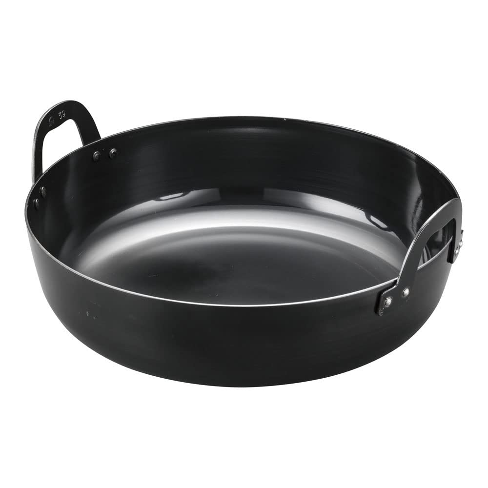 Endoshoji AAG09039 Professional Thick Plate Iron Frying Pan - 15.4 Inch (39cm) Japanese Made Skillet for High Heat Cooking, Steak, Stir Fry & Home Kitchen Use