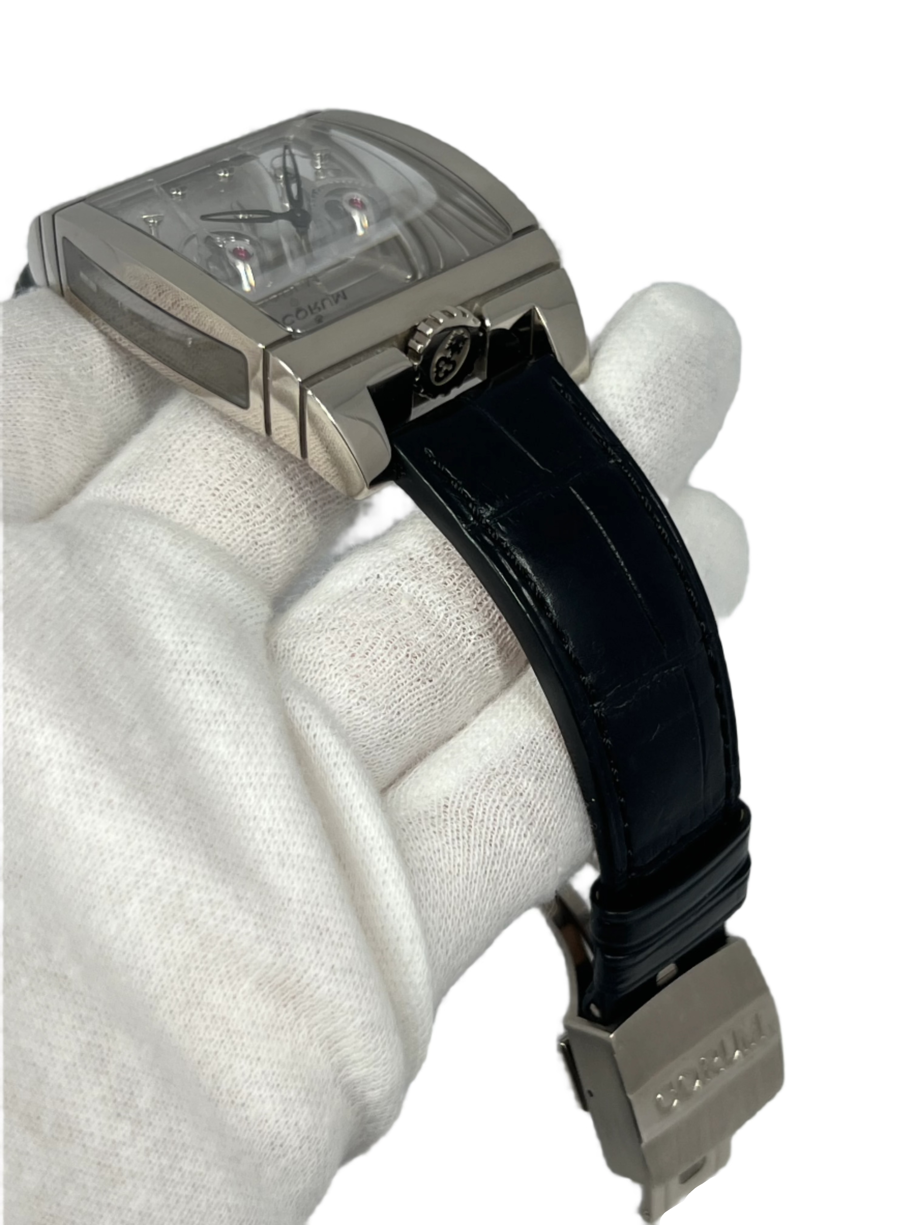Corum Panoramique Tourbillon 18K White Gold Men's Luxury Watch - Perfect for Formal Events, Business Meetings & Collector's Showcase