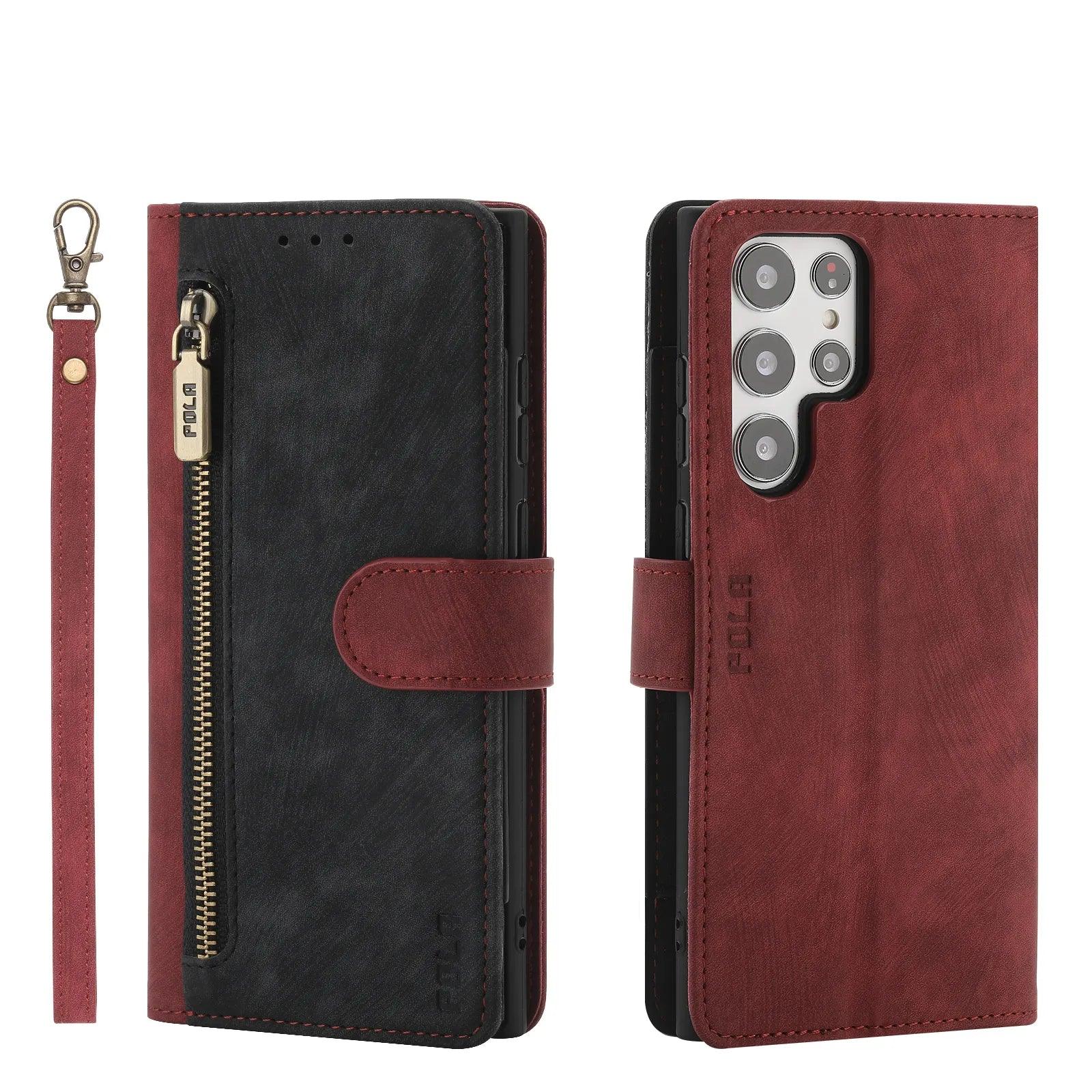 Samsung Galaxy S24 Ultra Anti-Theft Leather Case with RFID Protection - Slim & Durable Phone Cover for Daily Use, Travel & Business