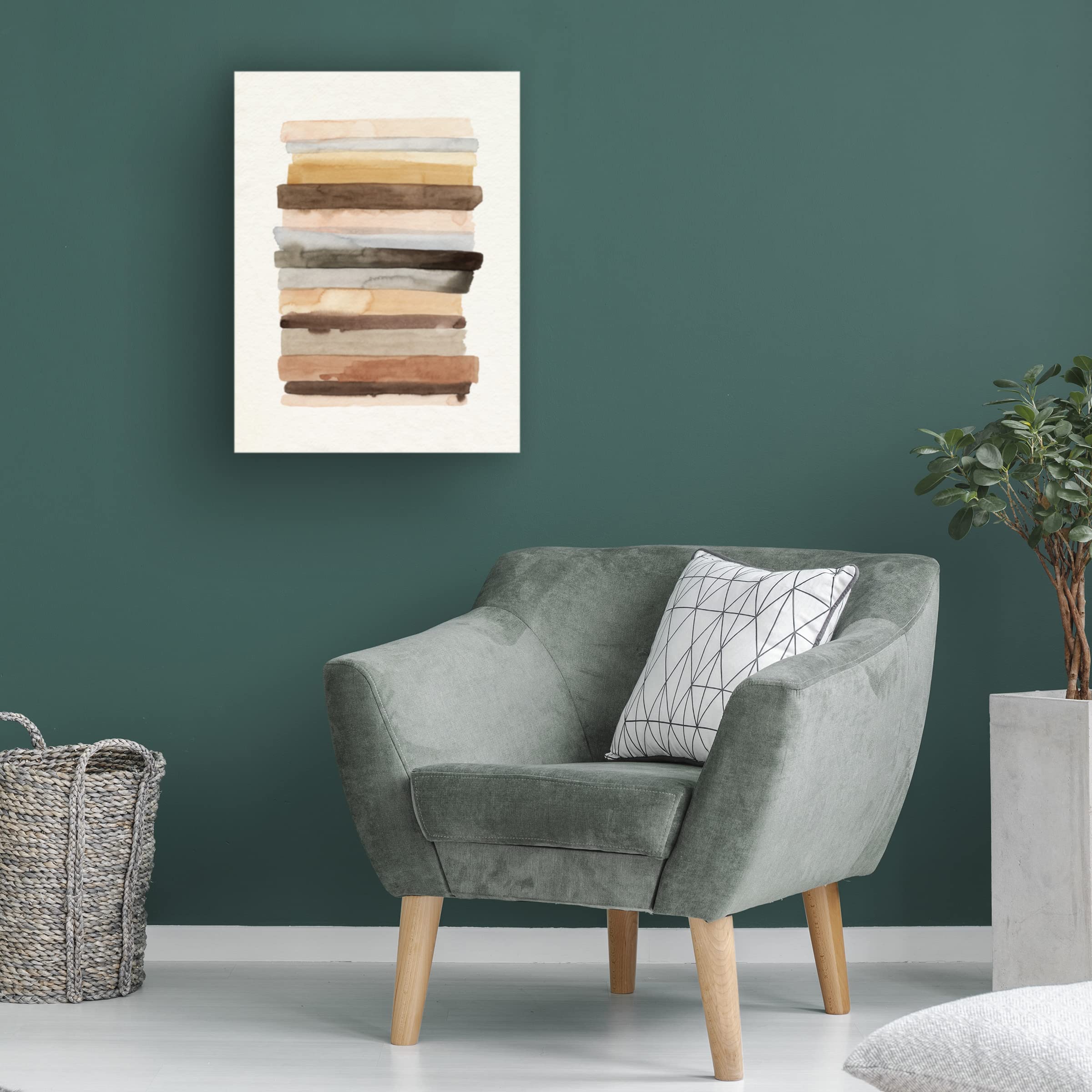 Grace Popp 'Arid Layers II' Canvas Wall Art Print - Modern Abstract Desert Landscape Painting for Living Room, Bedroom & Office Decor