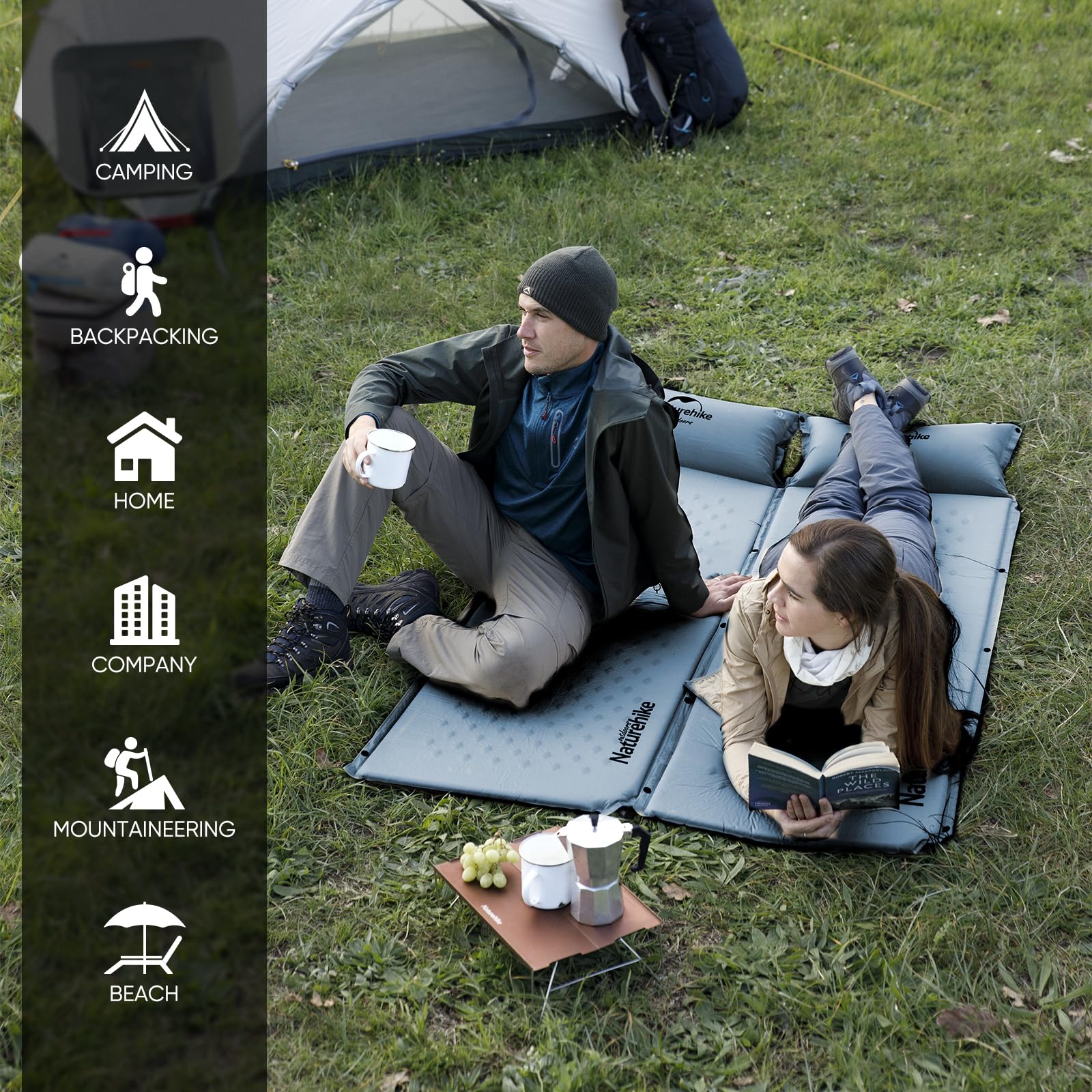 Naturehike Self-Inflating Camping Pad - Ultralight Memory Foam for Hiking & RV Travel