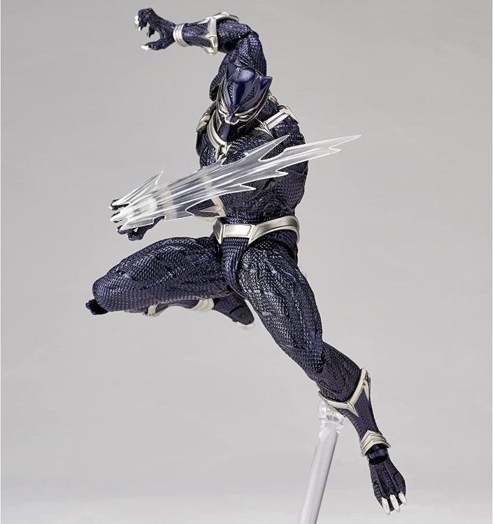 Amazing Yamaguchi Revoltech No. 030 Black Panther Action Figure - Highly Articulated Collectible for Marvel Fans & Display