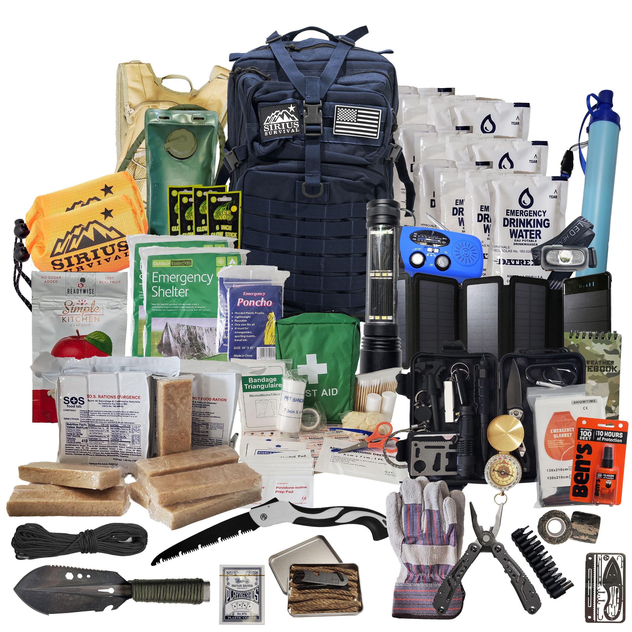 Premium Bug Out Backpack Survival Kit - Emergency Go Bag for Outdoor Adventures
