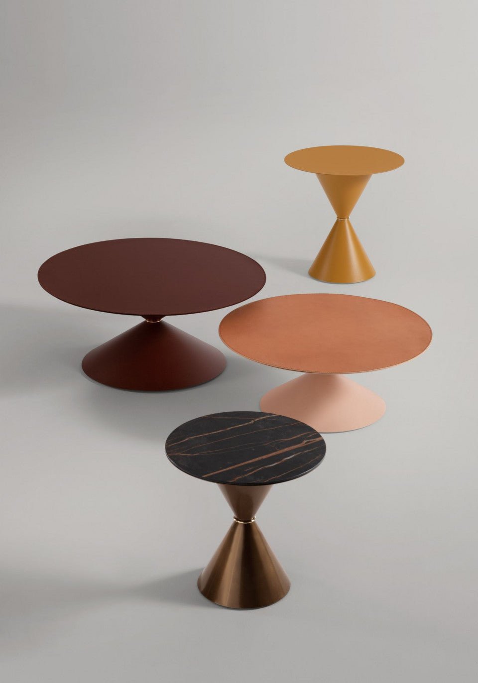 Modern Midj Clessidra Coffee Table - Sleek Glass Top & Sturdy Metal Base for Living Room, Lounge, or Office Decor