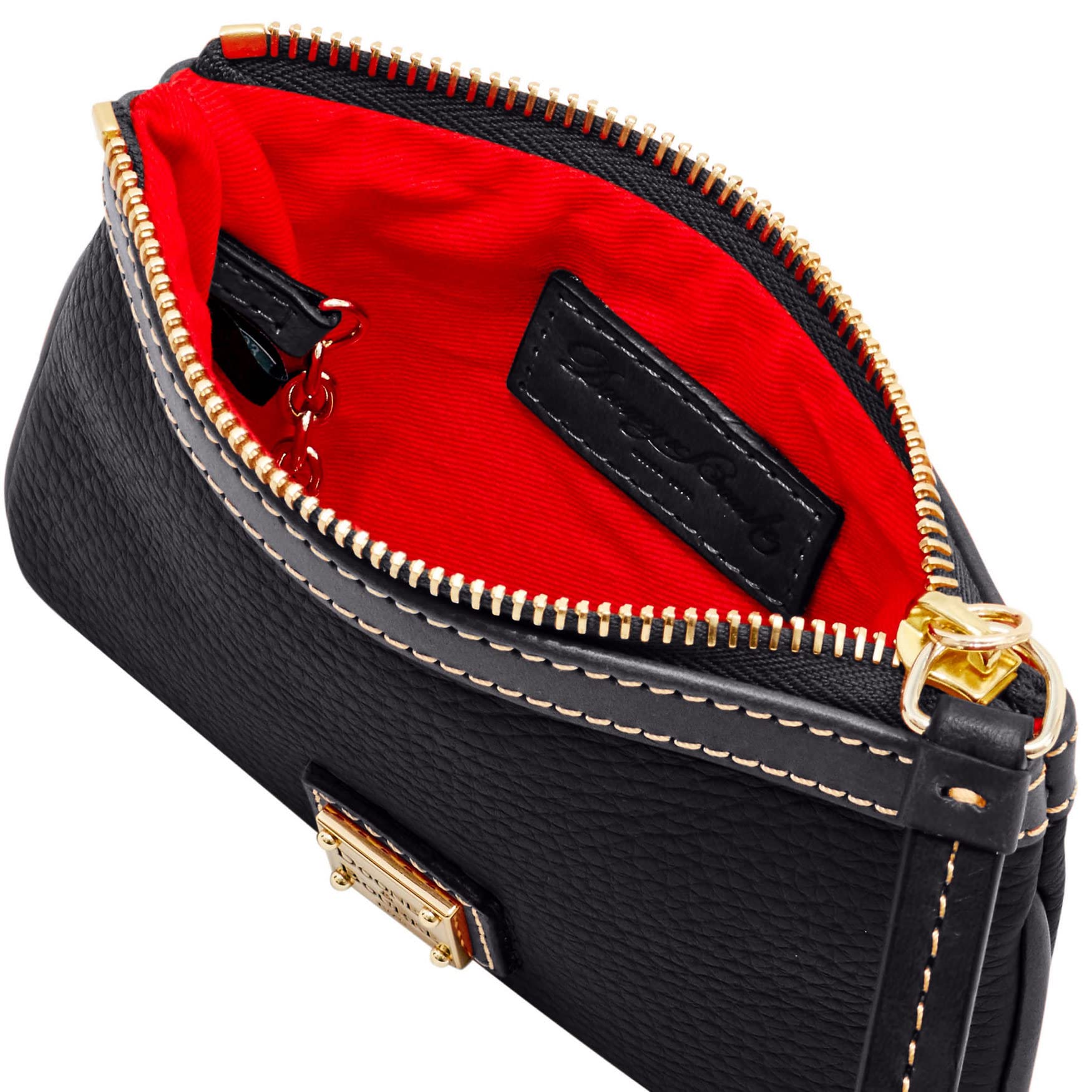 Dooney & Bourke Pebble Grain Leather Medium Wristlet Handbag for Women | Stylish Crossbody Purse for Everyday Use, Travel & Shopping