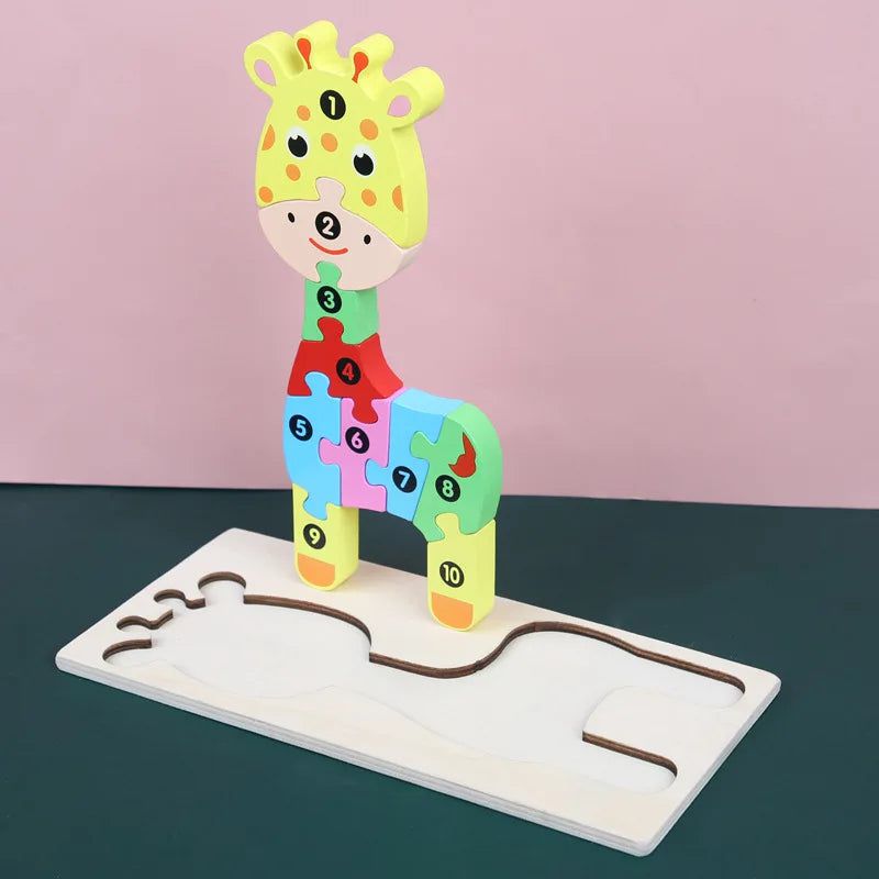 Montessori Wooden Puzzles for Toddlers - Educational Learning Toys for Kids Ages 2-4 | Perfect for Early Childhood Development & Homeschooling Activities