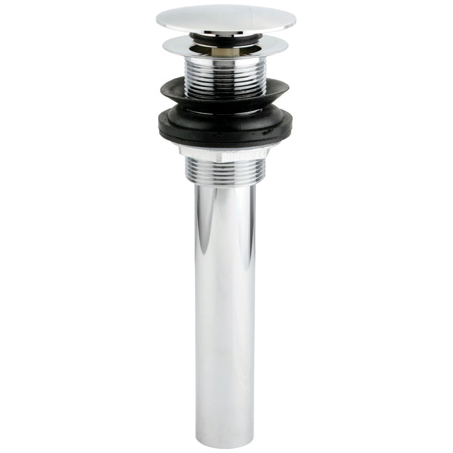Push Pop Up Drain Without Overflow - Stainless Steel Bathroom Sink Drain Stopper for Kitchen & Bathroom (Perfect for Modern Vanities, Utility Sinks & Laundry Rooms)