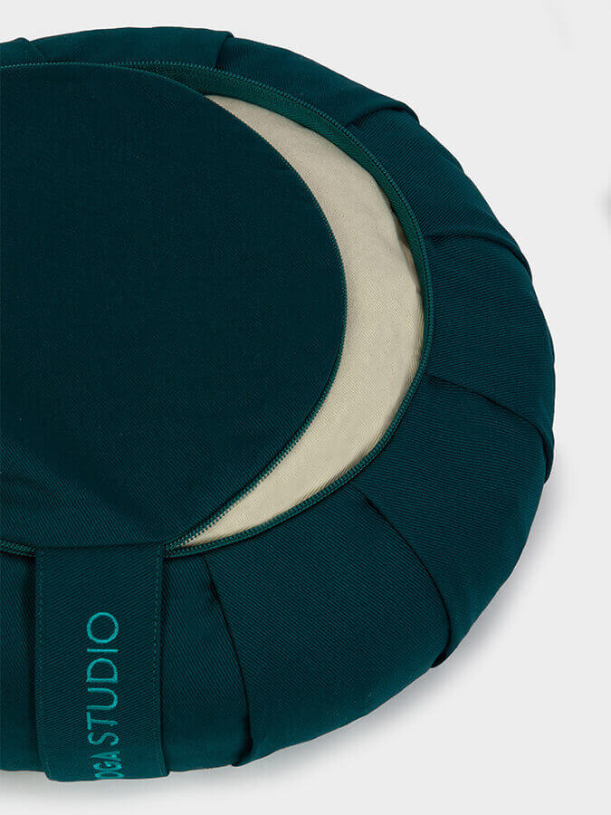 Organic Buckwheat Zafu Meditation Cushion - Round Yoga Pillow for Comfortable Seating, Posture Support & Zen Practice - Perfect for Home, Studio & Meditation Spaces