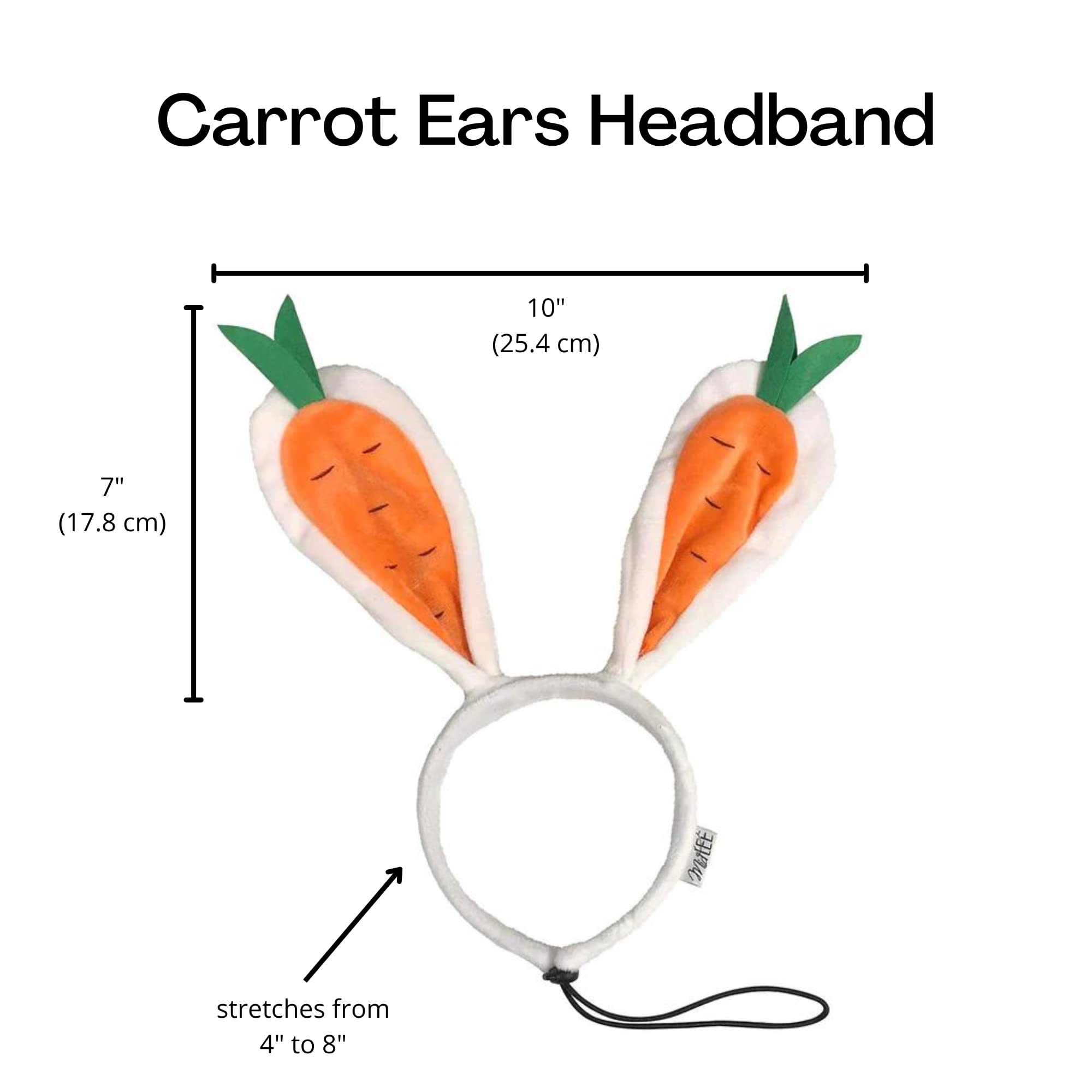 Midlee Carrot Bunny Ears Easter Dog Headband Costume for Large Dogs - Fun Pet Dress Up for Easter, Halloween & Photo Shoots