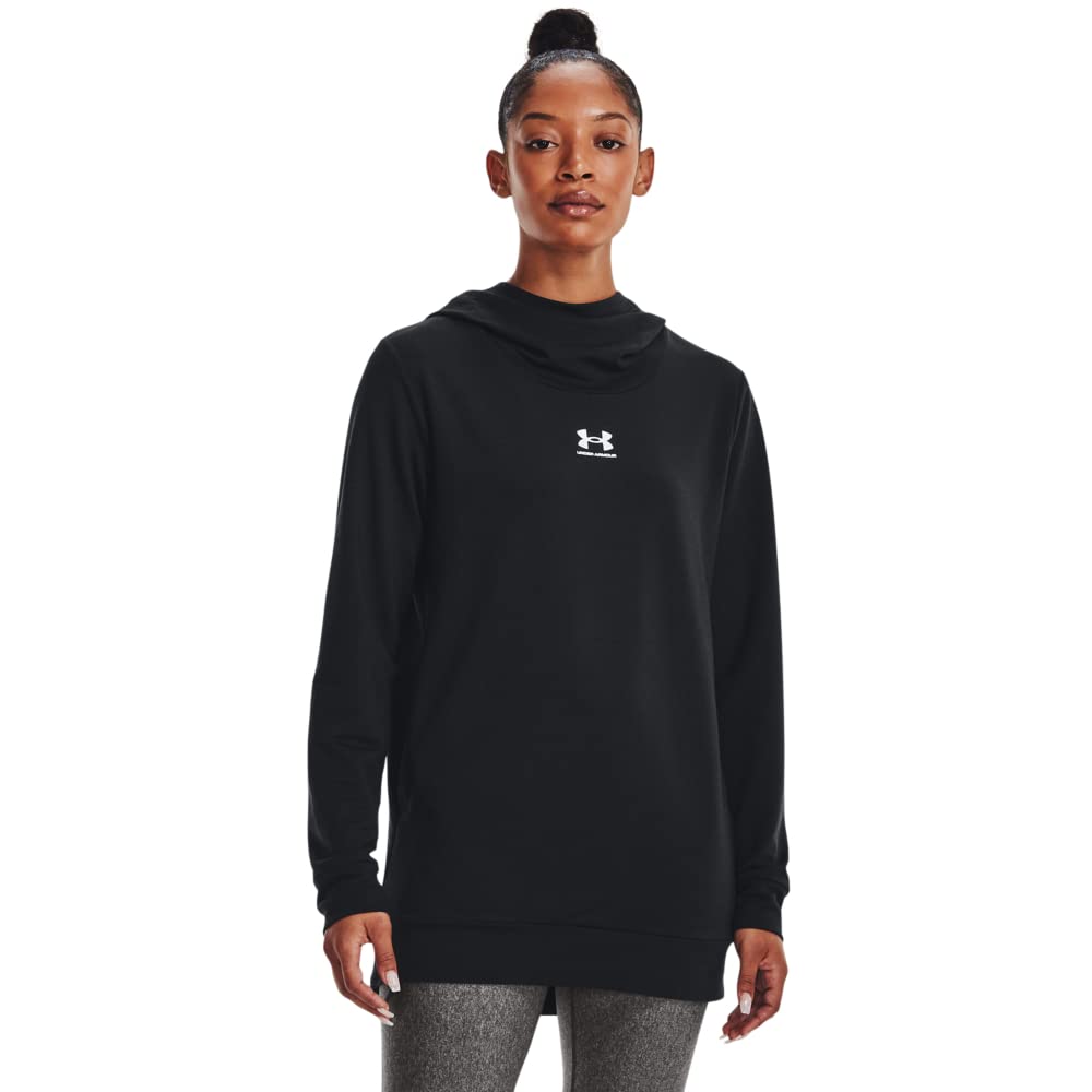 Under Armour Women's Rival Terry Funnel Long Sleeve Tunic - Soft Workout & Lounge Top for Yoga, Running & Casual Wear