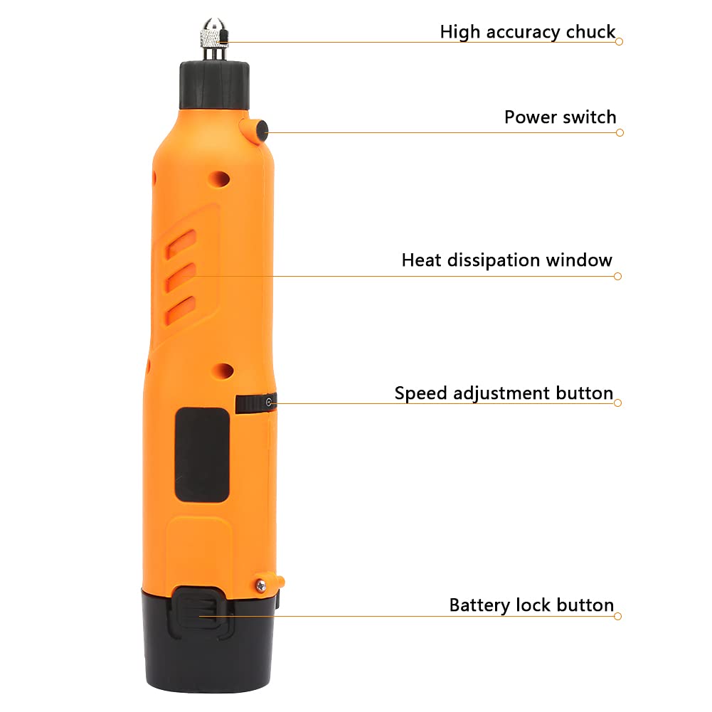 Rechargeable Cordless Rotary Tool - Electric Grinding & Polishing Machine with Lithium Battery for DIY Sanding, Drilling, Engraving, Etching | Perfect for Woodworking, Metal Crafting & Home Renovation Projects
