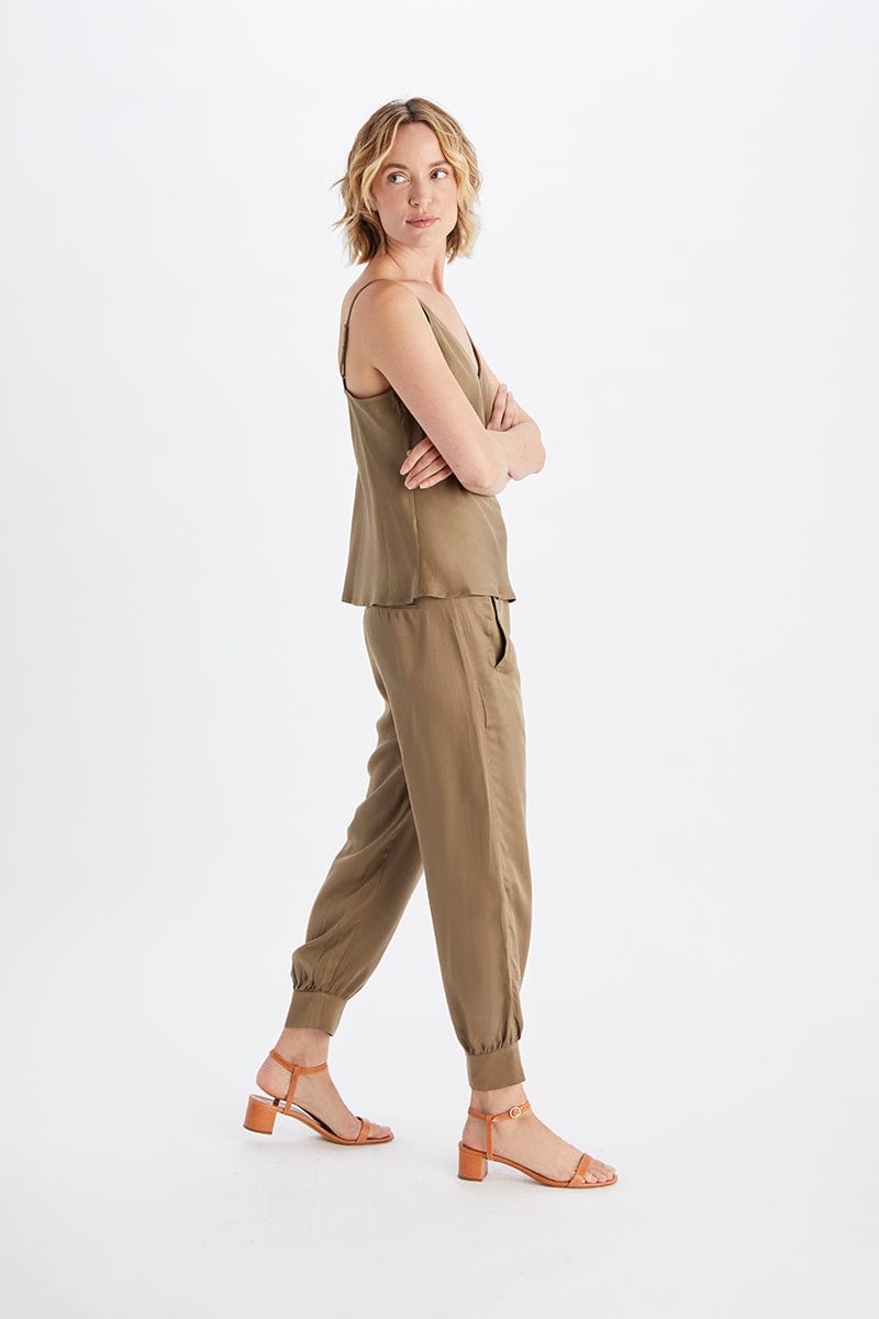 Allie TENCEL™ Modal Vegan Silk Ankle Pants for Women - Soft & Breathable High Waist Trousers in Multiple Colors | Perfect for Office, Travel & Casual Wear