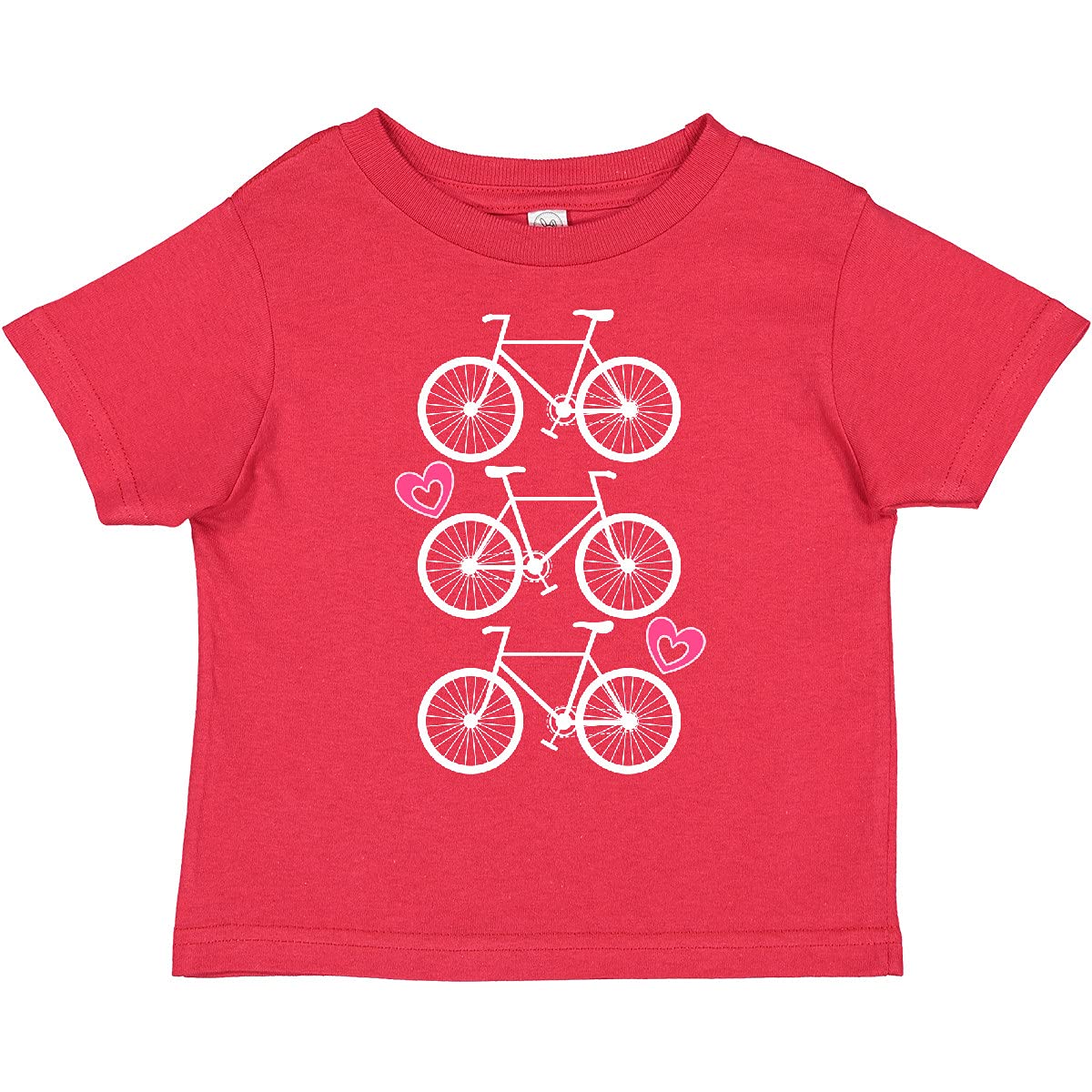 Inktastic Biking Gifts for Toddlers - Cute Bicycle Silhouette Graphic Tee for Boys & Girls - Soft Cotton Toddler T-Shirt for Cycling Enthusiasts & Outdoor Adventures