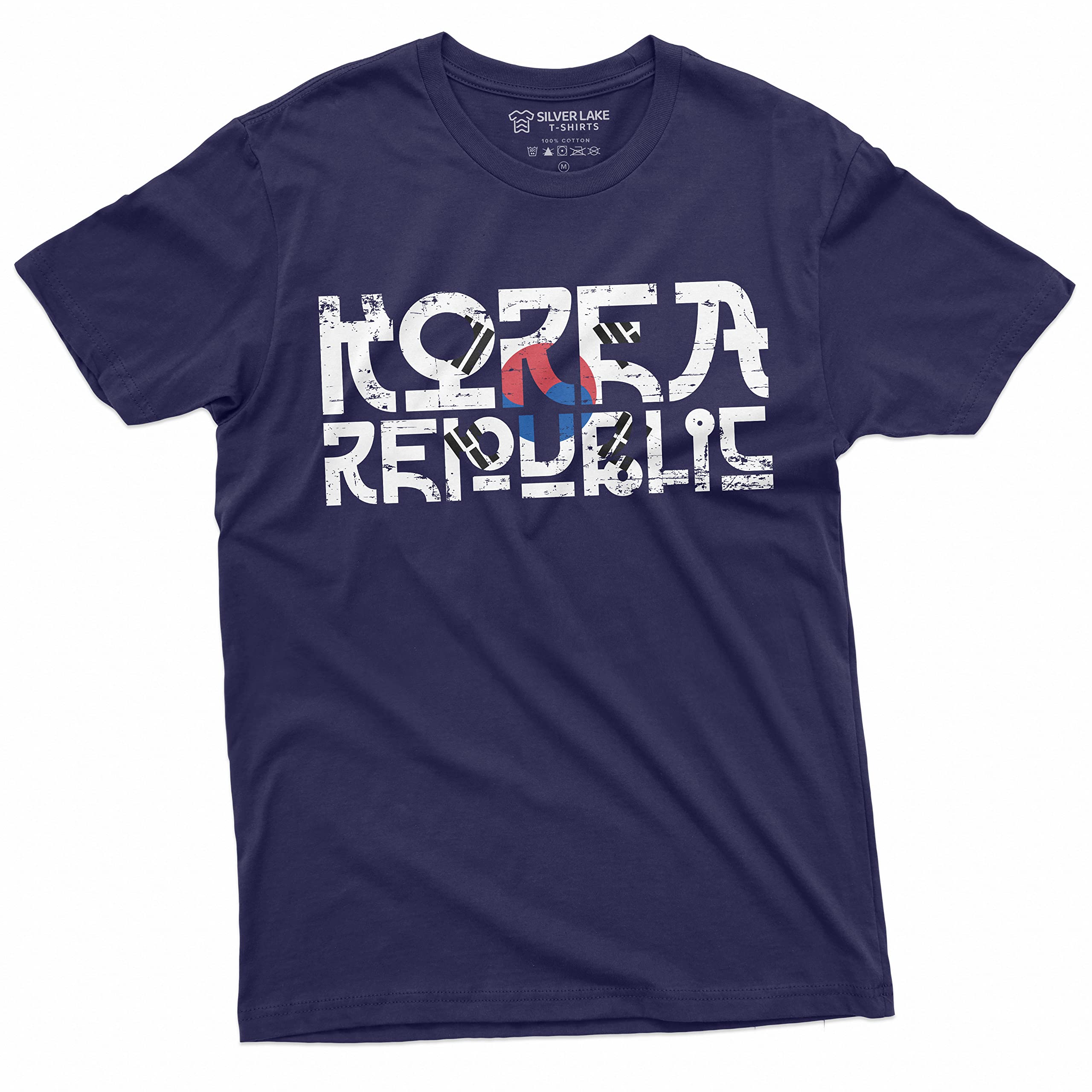 South Korea Flag T-Shirt for Men - Korean Republic ROK Daehan Minguk Graphic Tee - Perfect for Football Games, Travel & Patriotic Events
