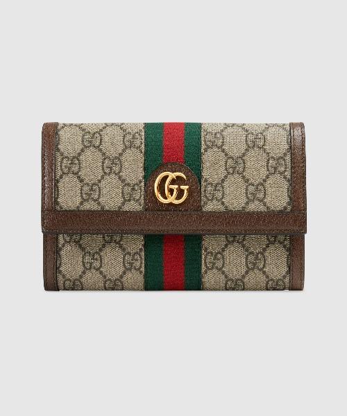 Gucci Ophidia GG Continental Wallet for Women - Luxury Leather Card Holder with Zip Pocket - Perfect for Travel, Work & Everyday Use