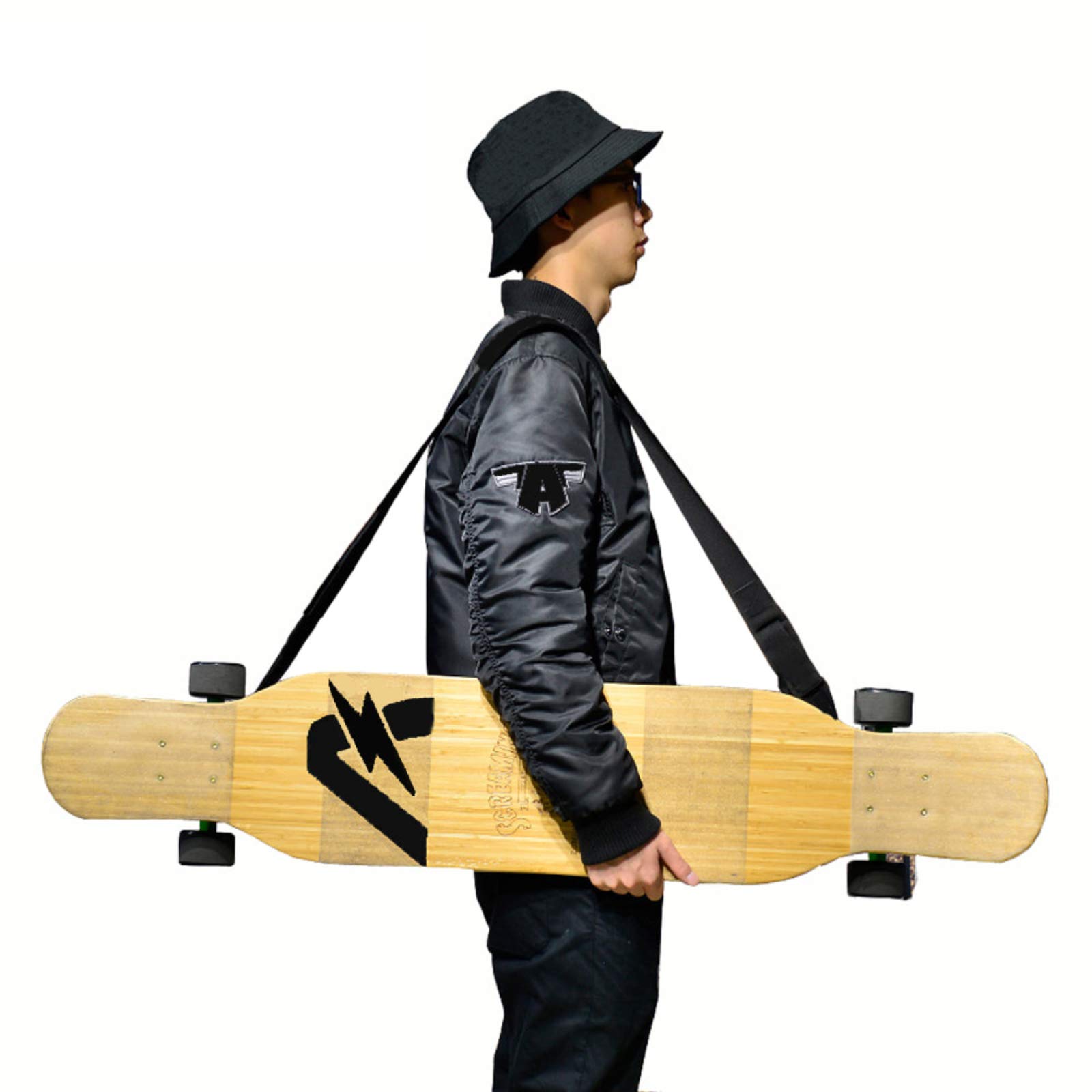 Longboard Skateboard Shoulder Strap - Adjustable Carry Sling for Easy Transport - Perfect for Commuting, Campus Travel & Skateboard Enthusiasts