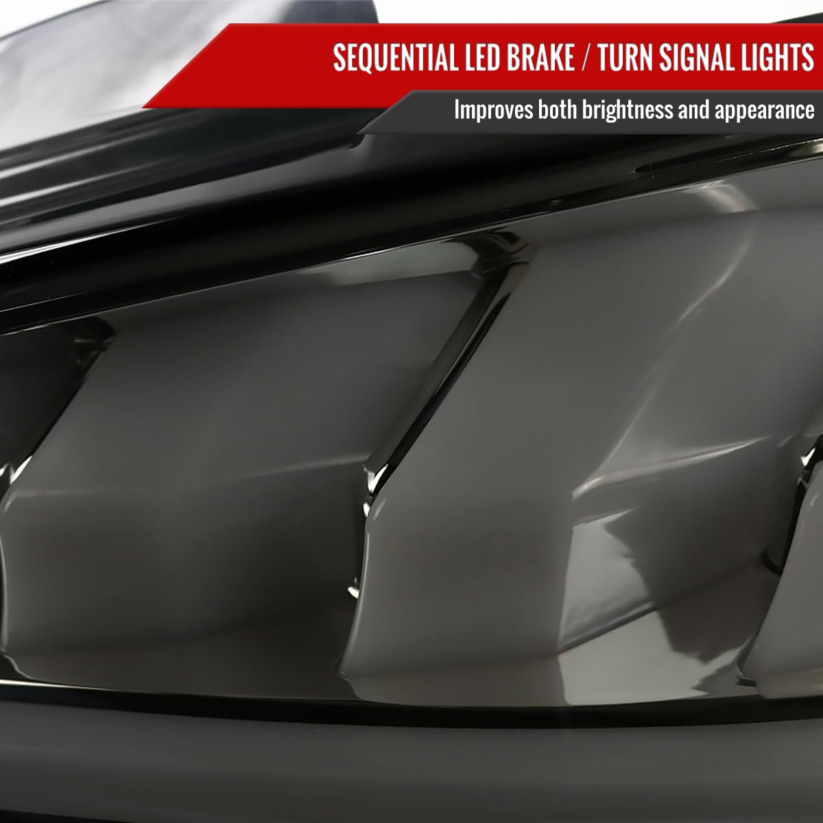 Smoke LED Sequential Tail Lights & Brake Lamps for 2010-2016 Hyundai Genesis Coupe 2 Door - Enhanced Visibility & Style for Night Driving & Car Shows